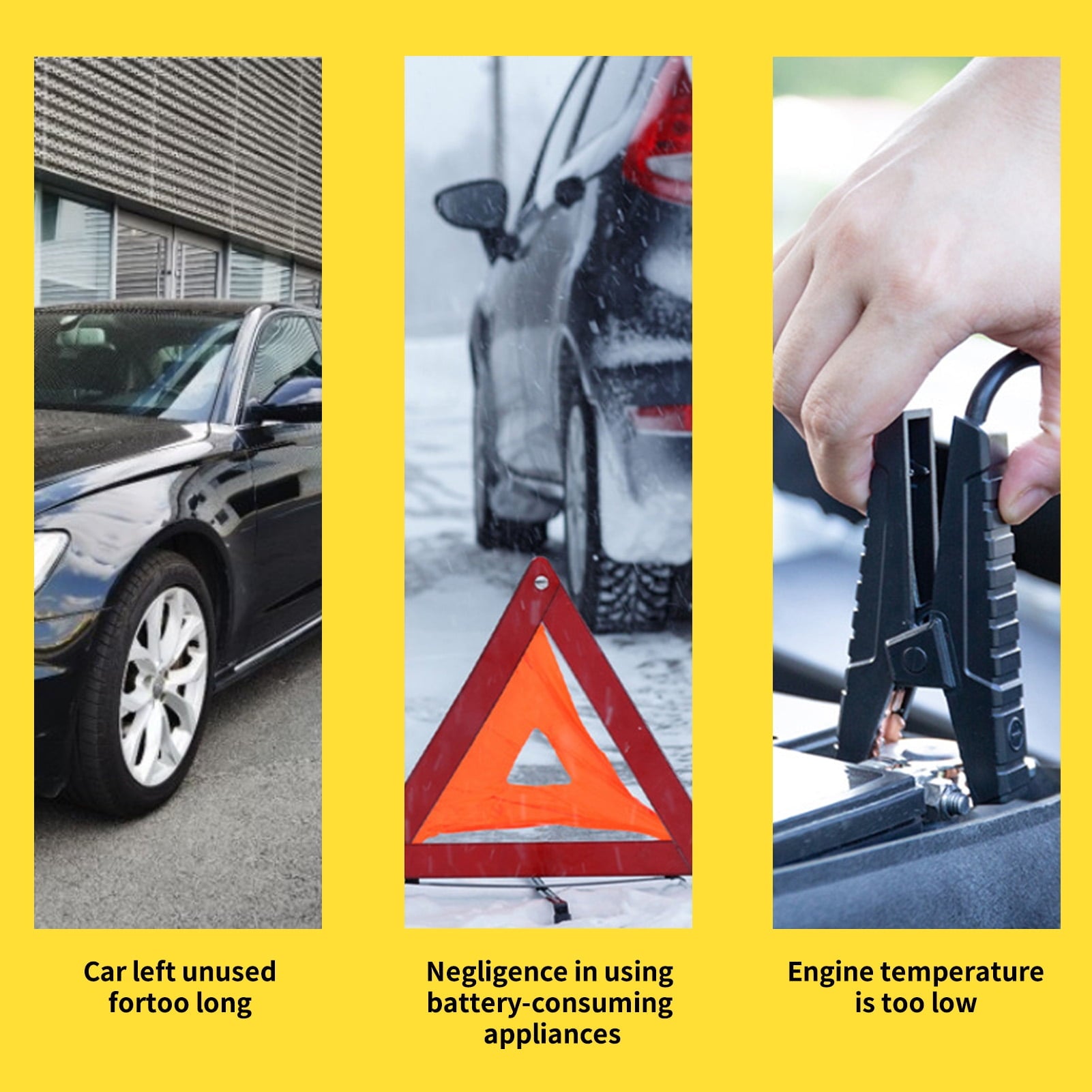 Andoer Large Capacity Car Jump Starter and Bank, 1200A Peak, 12V Portable Battery Starter with LED Light/USB Wireless Quick Charge, Safety Protection