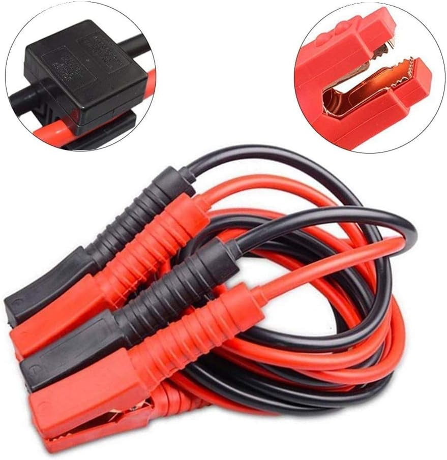 2x4m Jumper Cables Jump Wire Set with Surge Protection for Car Truck Motorhome Motorcycle -