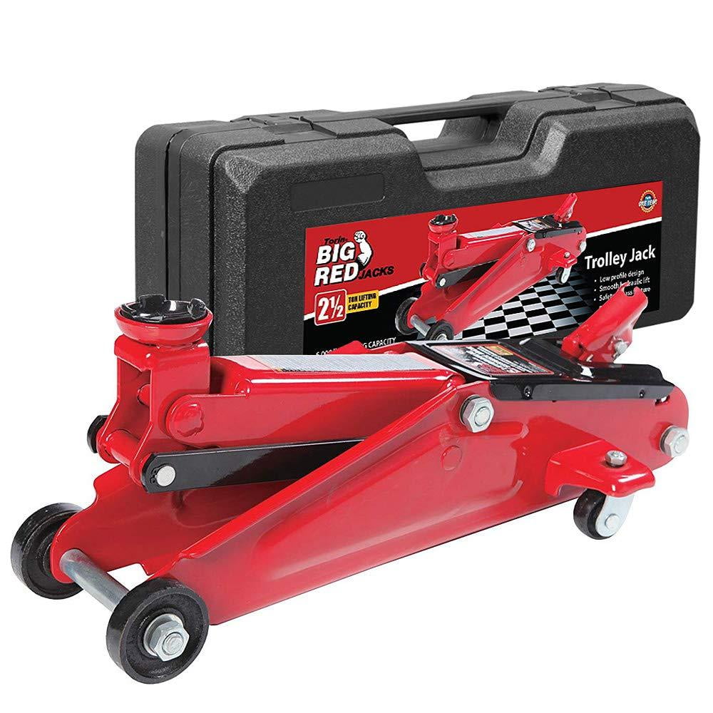 Big Red 8075591 14.93 in. 5000 lbs Hydraulic Automotive Trolley Jack, Red