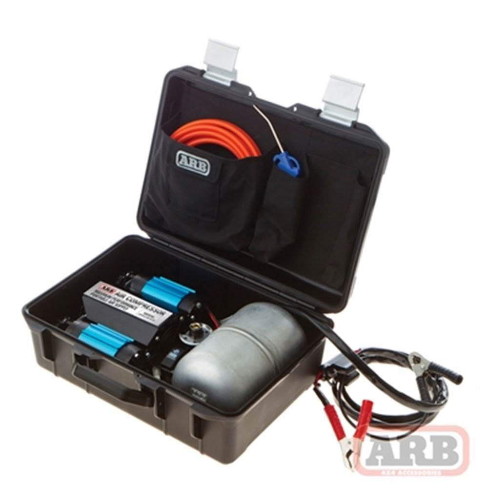 ARB CKMTA12 High Performance Air Compressor On-Board Twin 12V Ideal for Air Lockers Locking Differentials, Tire Inflator, Air Horn, Air Tools and Pneumatic Tools.