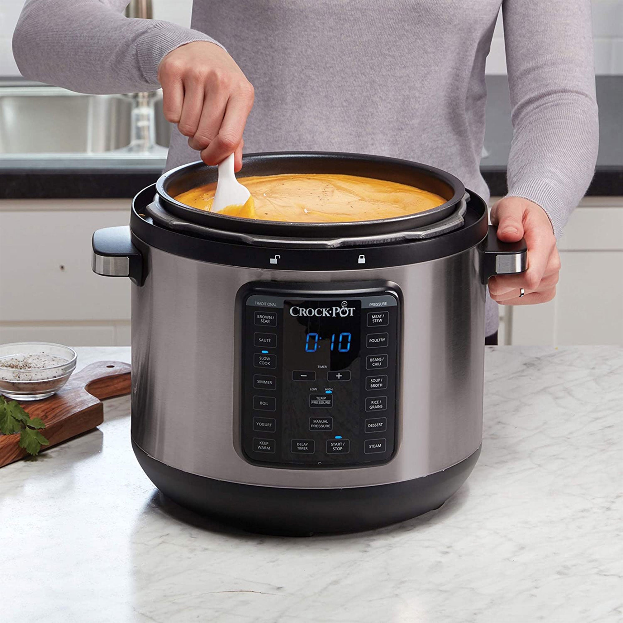Crock-Pot 8qt 13 Program Crock Pressure Cooker w/ Lid, (Open Box)