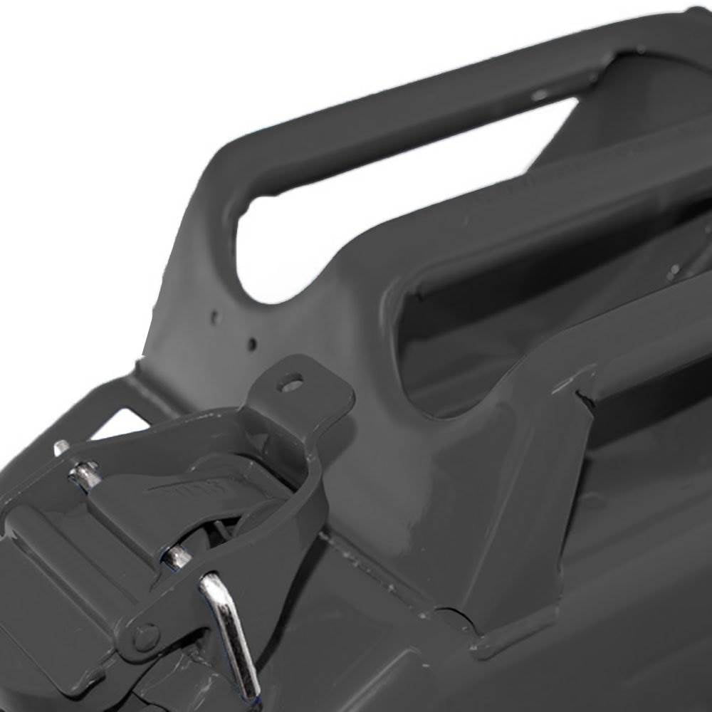 Wavian 3024 2.6 Gallon 9.8 Liter Steel Jerry Can with Spout, Black