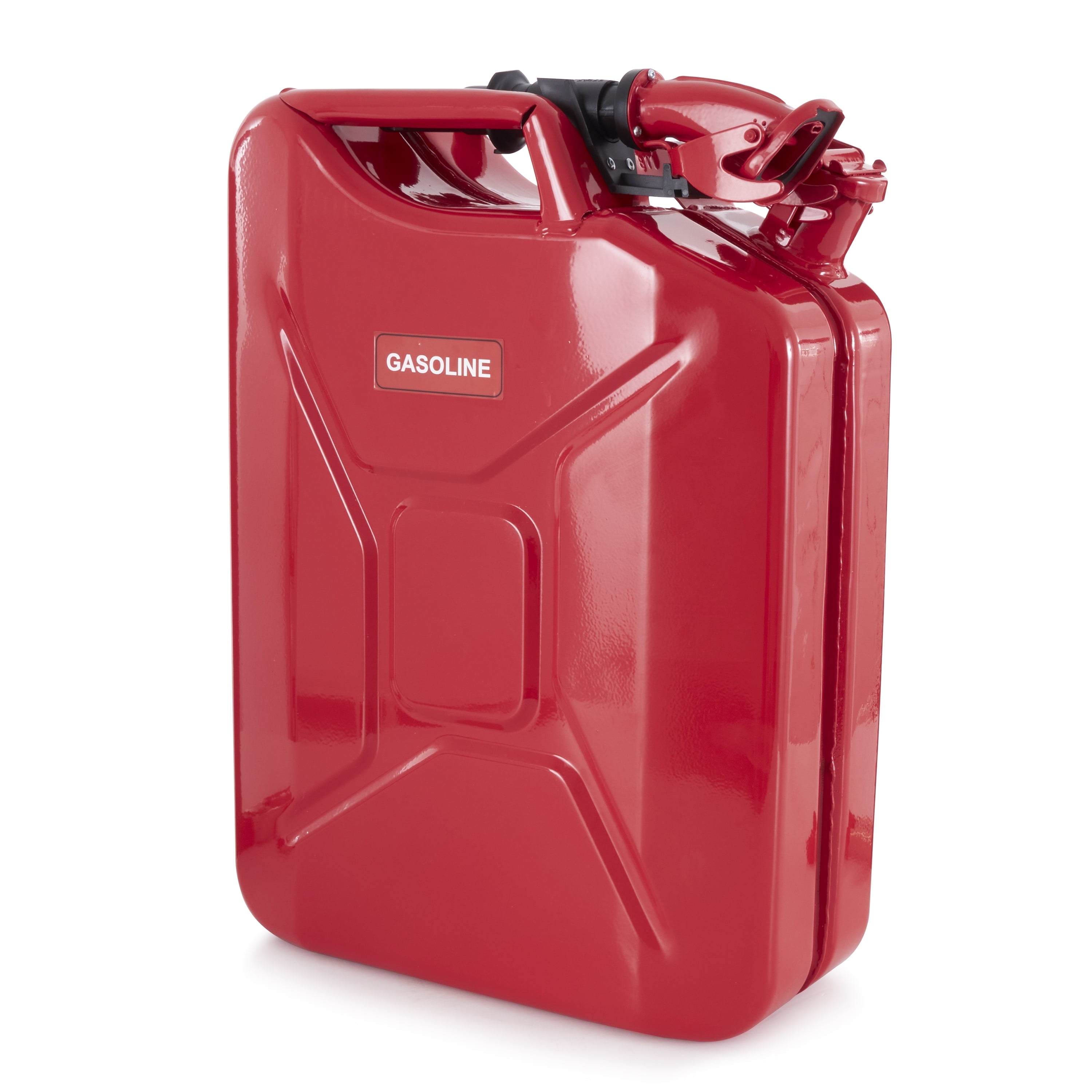 Wavian 3009 5.3 Gallon 20 Liter Authentic CARB Jerry Can with Spout, Red (4 Pack)