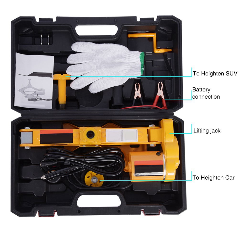 Auto Jack,Electric Jack,3Ton 12V DC Automotive Car Electric Jack Lifting SUV Van Garage and Emergency Equipment