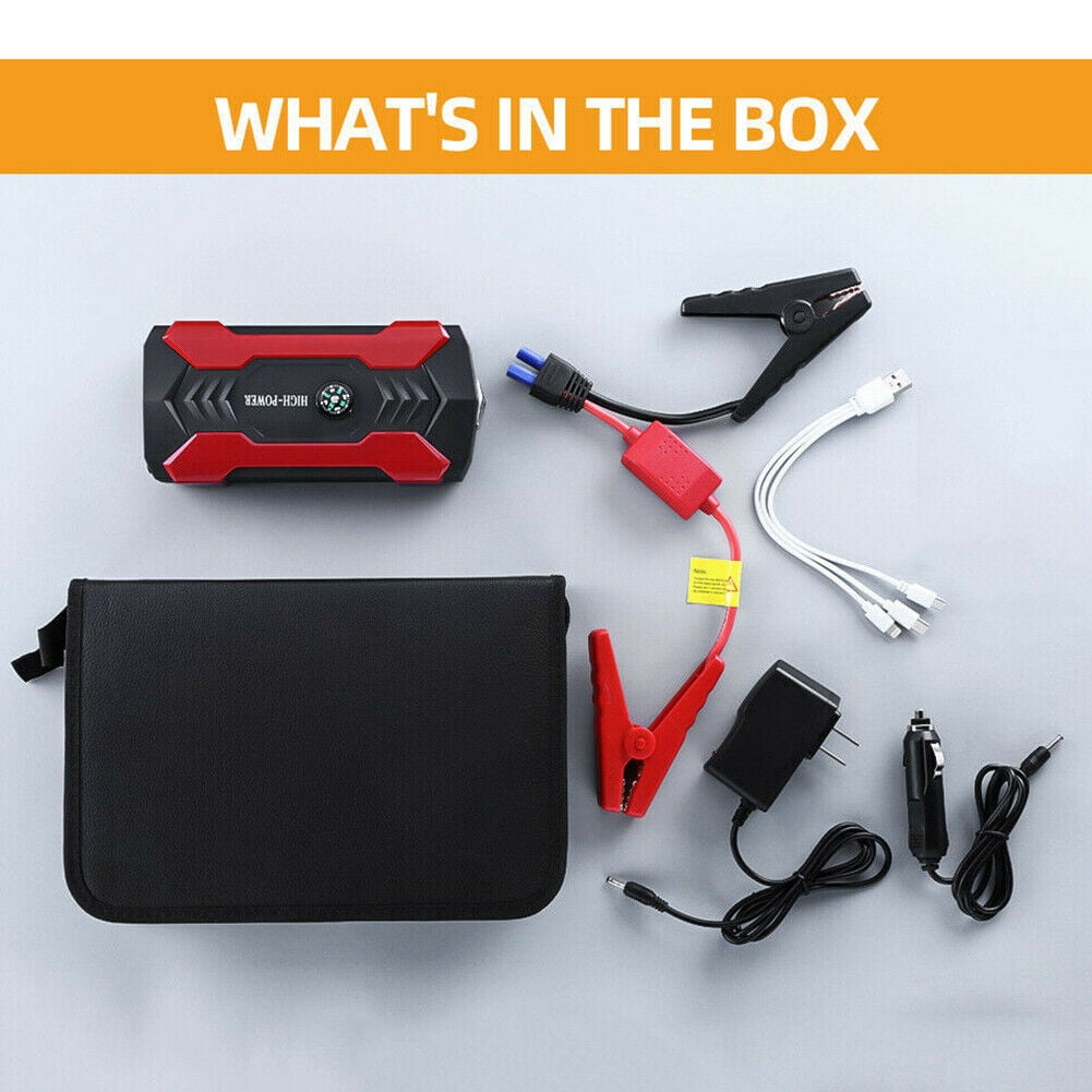 Xhy Jump Starter 12V Car Battery Pack Booster Jumper Box Emergency Start Power Bank Supply Charger with Built-in LED Light