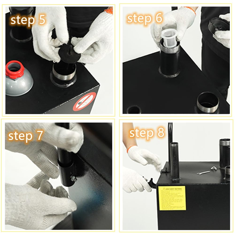 Towallmark 40 Gallon Portable Gas Caddy Storage Tank With Front Wheels,With Manuel Transfer Pump For Cars, Lawn Mowers, Atvs, Boats,Garden, Black