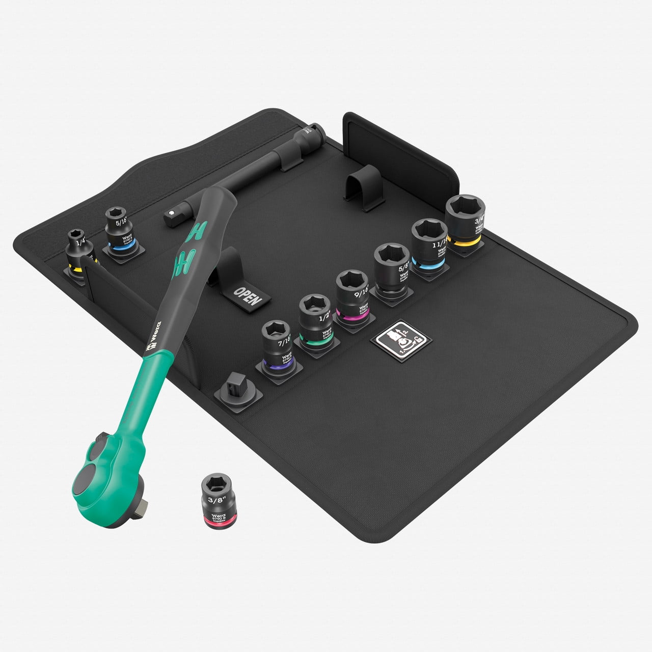 Wera 005531 8100 SB 13 Zyklop Comfort Ratchet set, Reversible, 3/8