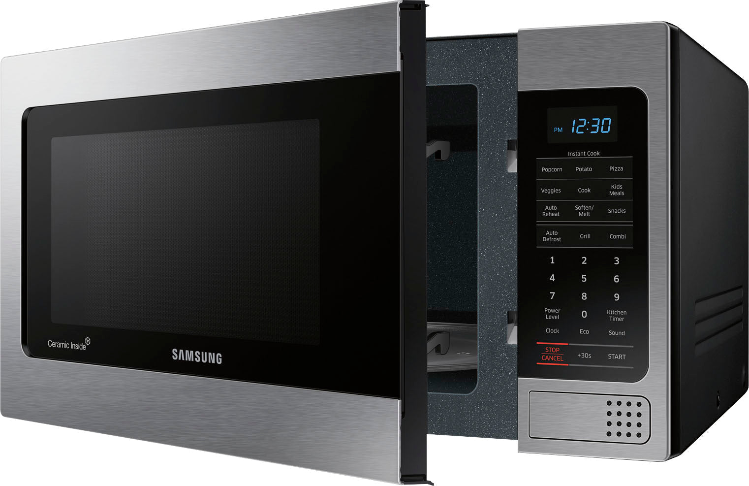 Samsung - 1.1 Cu. Ft. Countertop Microwave with Grilling Element - MG11H2020CT