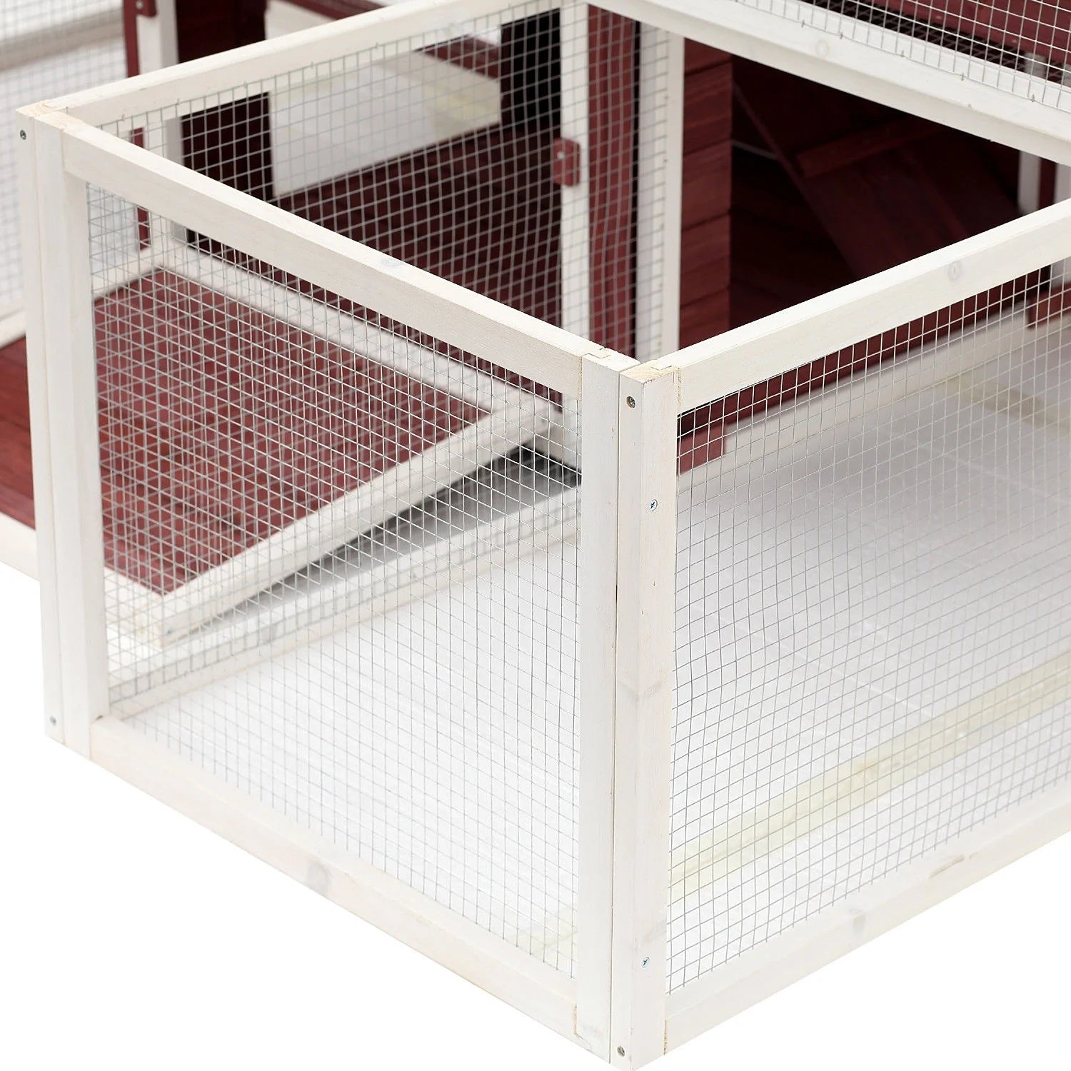 Pawhut Wooden Customizable Backyard Chicken Coop With Nesting Box and Runs, 114