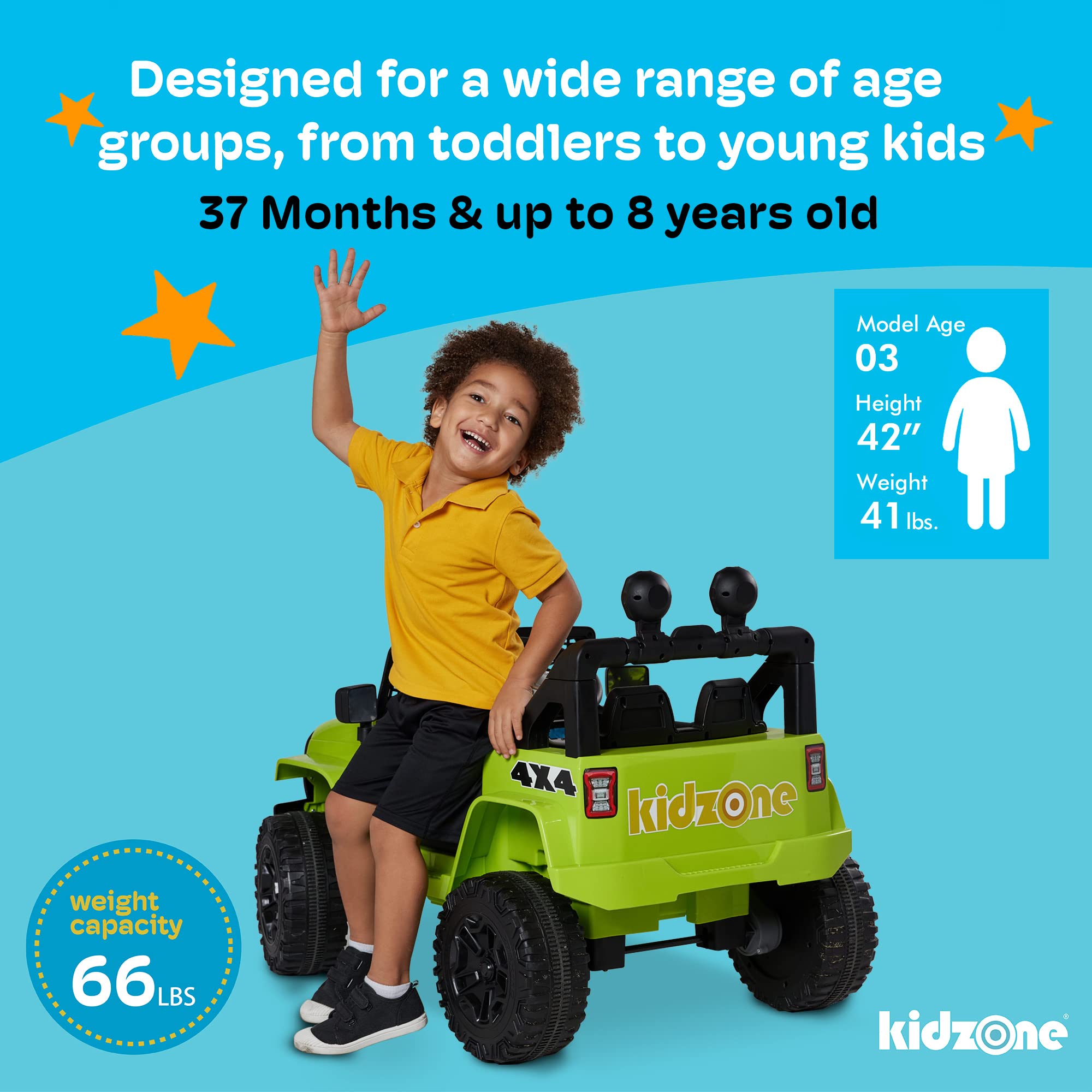 Kidzone Battery Powered Electric Bluetooth