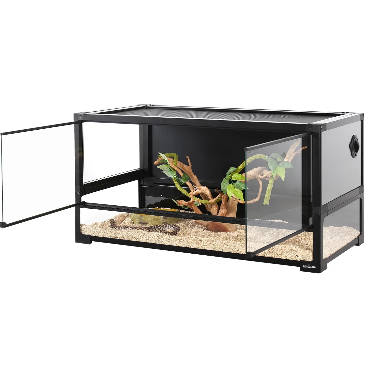 REPTI ZOO 40 Gallon Tempered Glass Reptile Large Terrarium Tank Reptile Terrarium 36