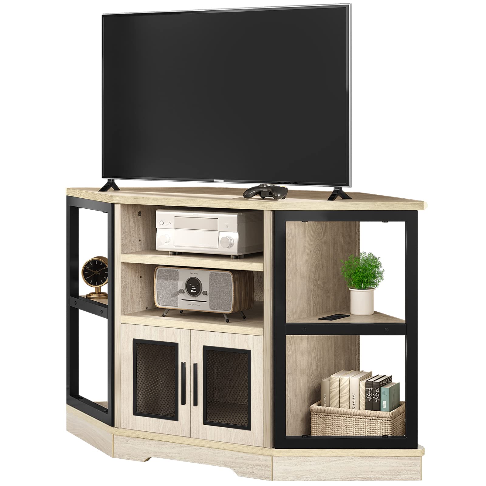 YITAHOME Farmhouse Entertainment Console Cabinets