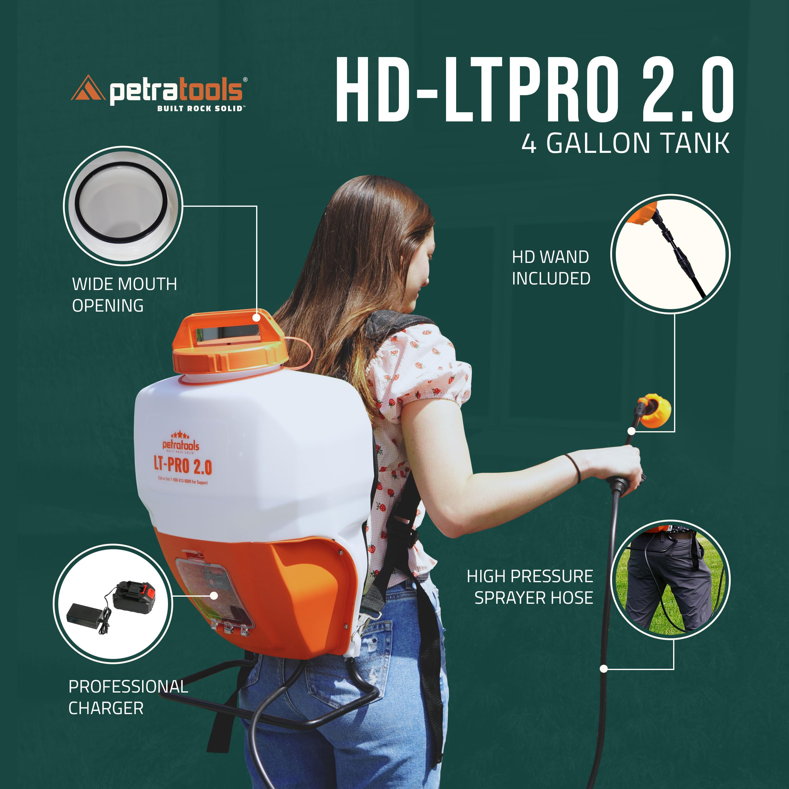 PetraTools Backpack Sprayer Professional Gallon