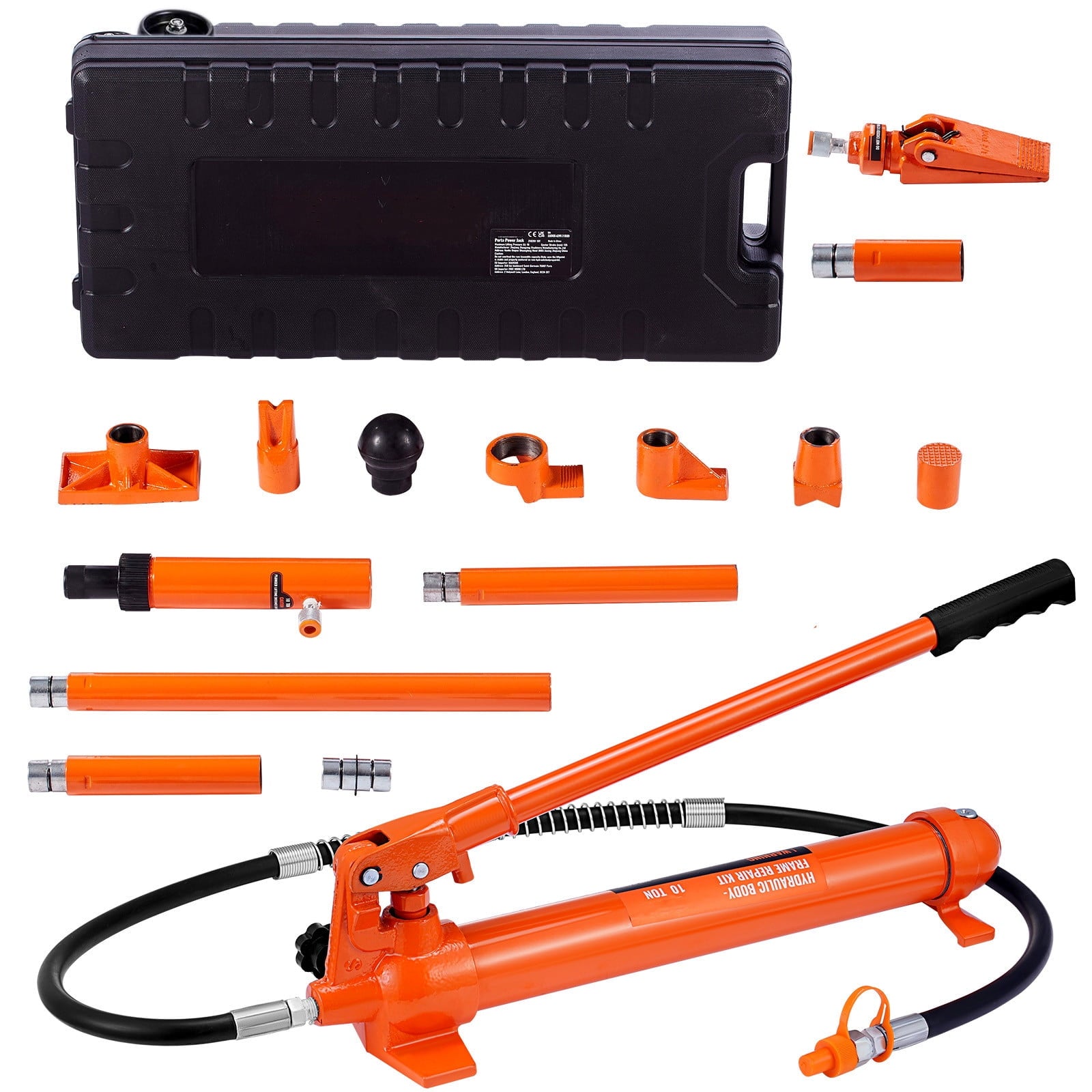 BENTISM 10 Ton Porta Power Kit Hydraulic Jack Air Pump Lift Ram All-In-One Portable Auto Body Frame Repair Power Tool