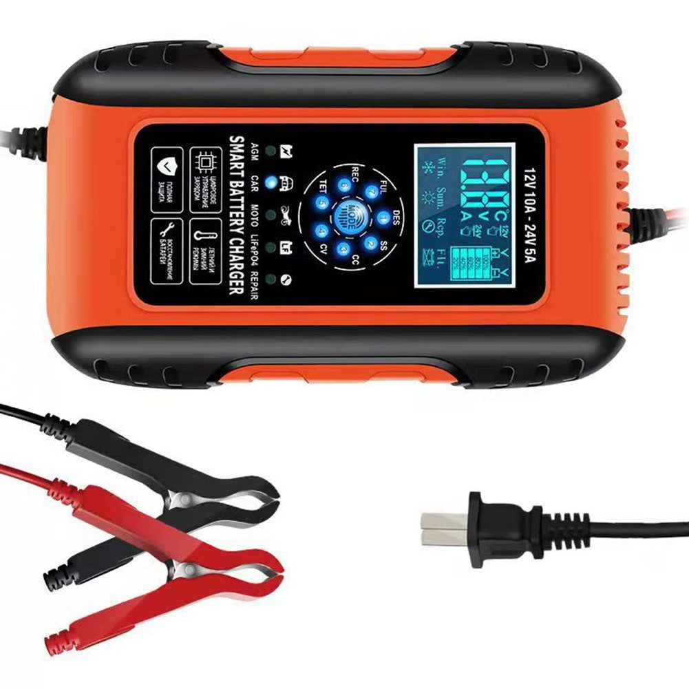 12/24V Car Automatic Battery Charger AGM GEL Intelligent Pulse Repair Starter