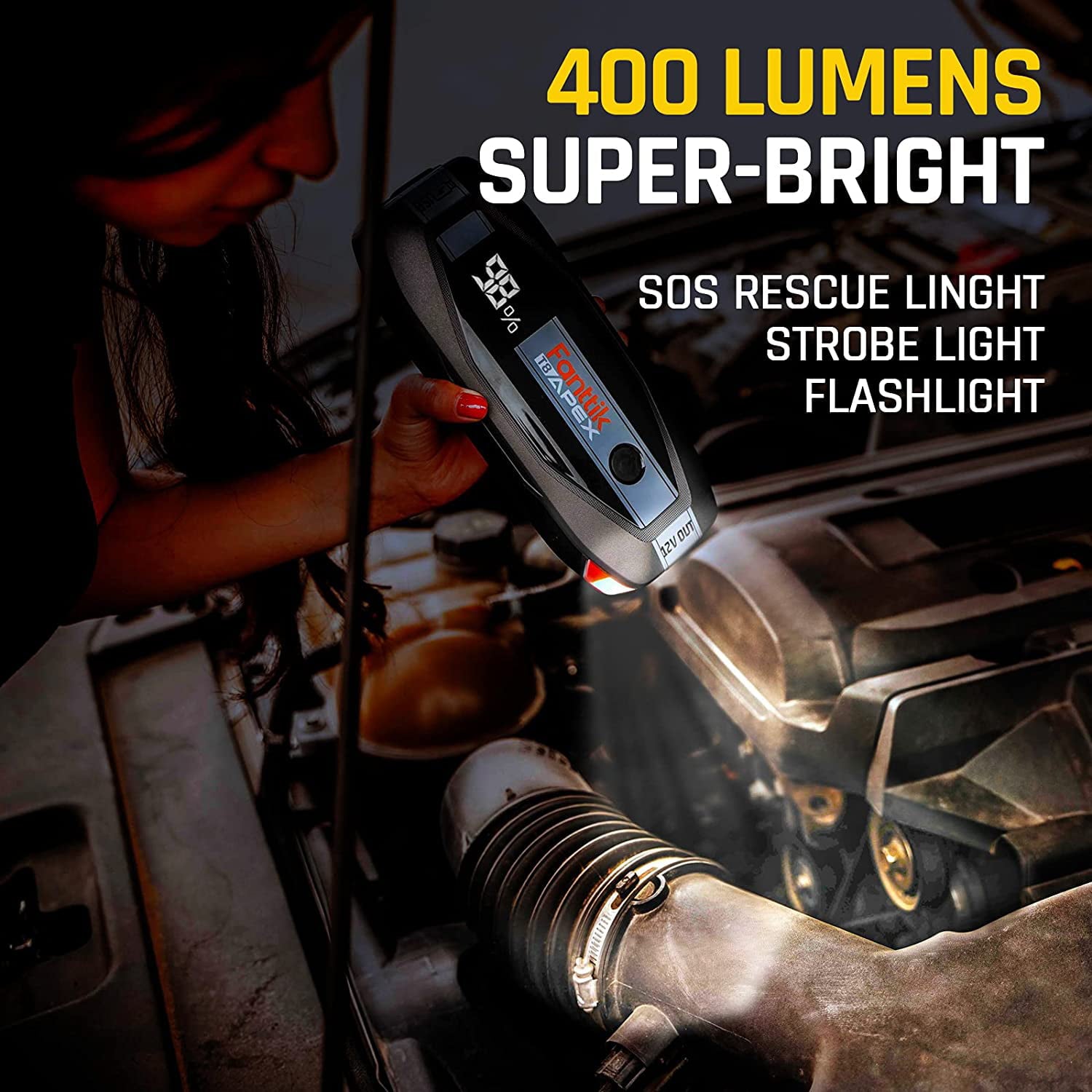 Fanttik 2000 Amp Jump Starter, 12V Car Battery Booster, 65W Two-Way Fast Charging