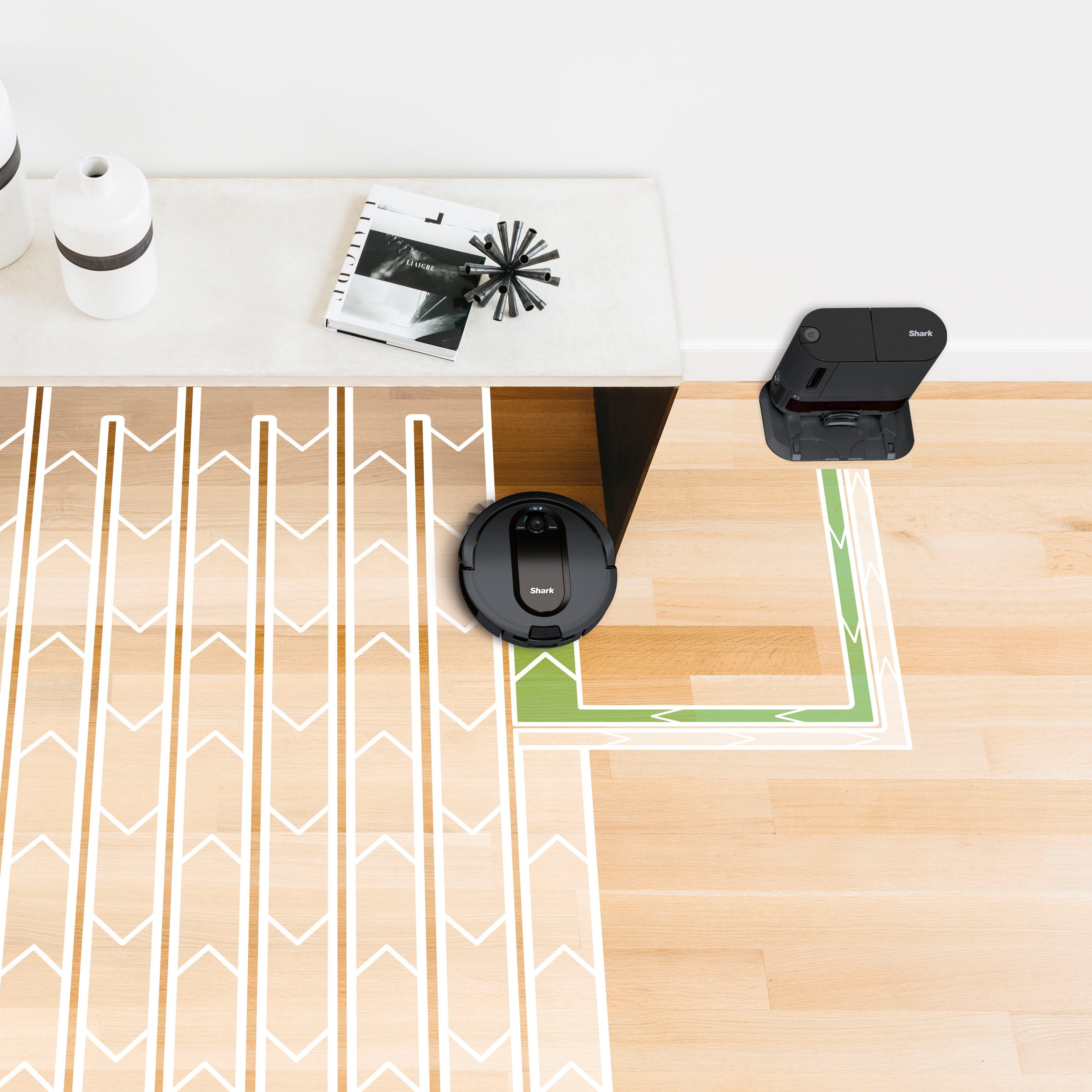 Shark - EZ Robot Vacuum RV912S with Self-Empty Base, Bagless, Wi-Fi - Dark Grey