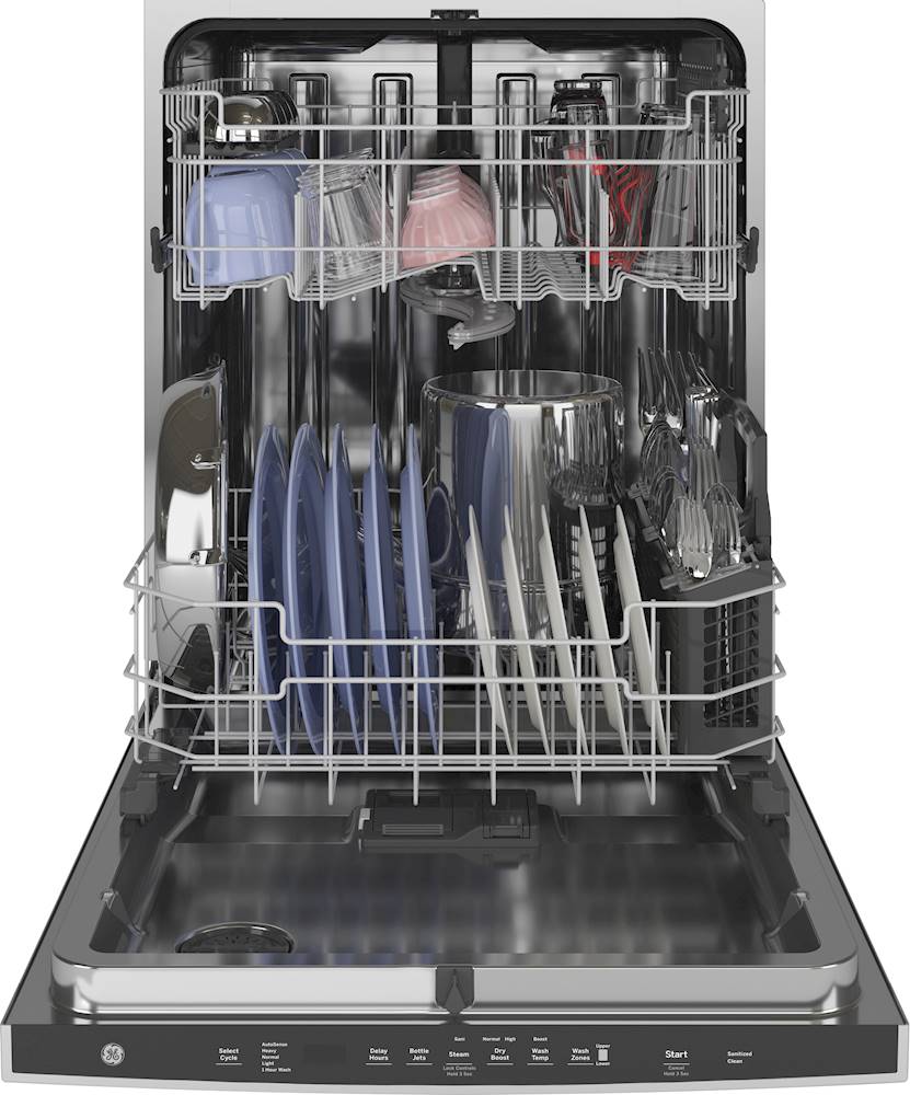 GE-Top Control Built-In Dishwasher with Stainless Steel Tub, Dry Boost, 48dBA - Stainless steel