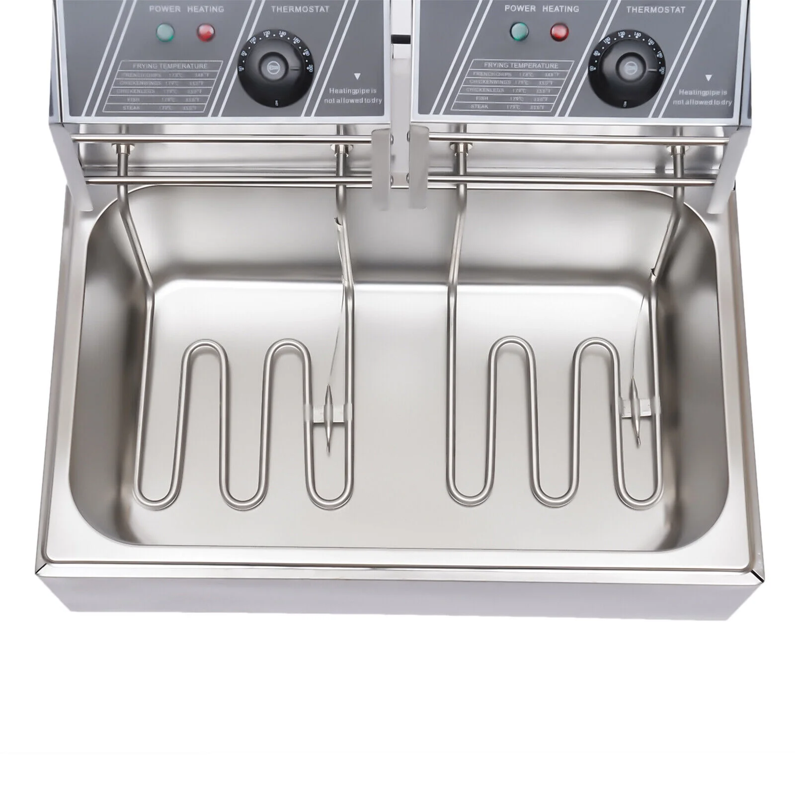 5000W Extra Large Electric Deep Fryer Commercial Restaurant Fry Basket 12L Electric Deep Fryer Single Tank Stainless Steel Fry Basket Commercial Electric Deep Fryer Stainless Steel