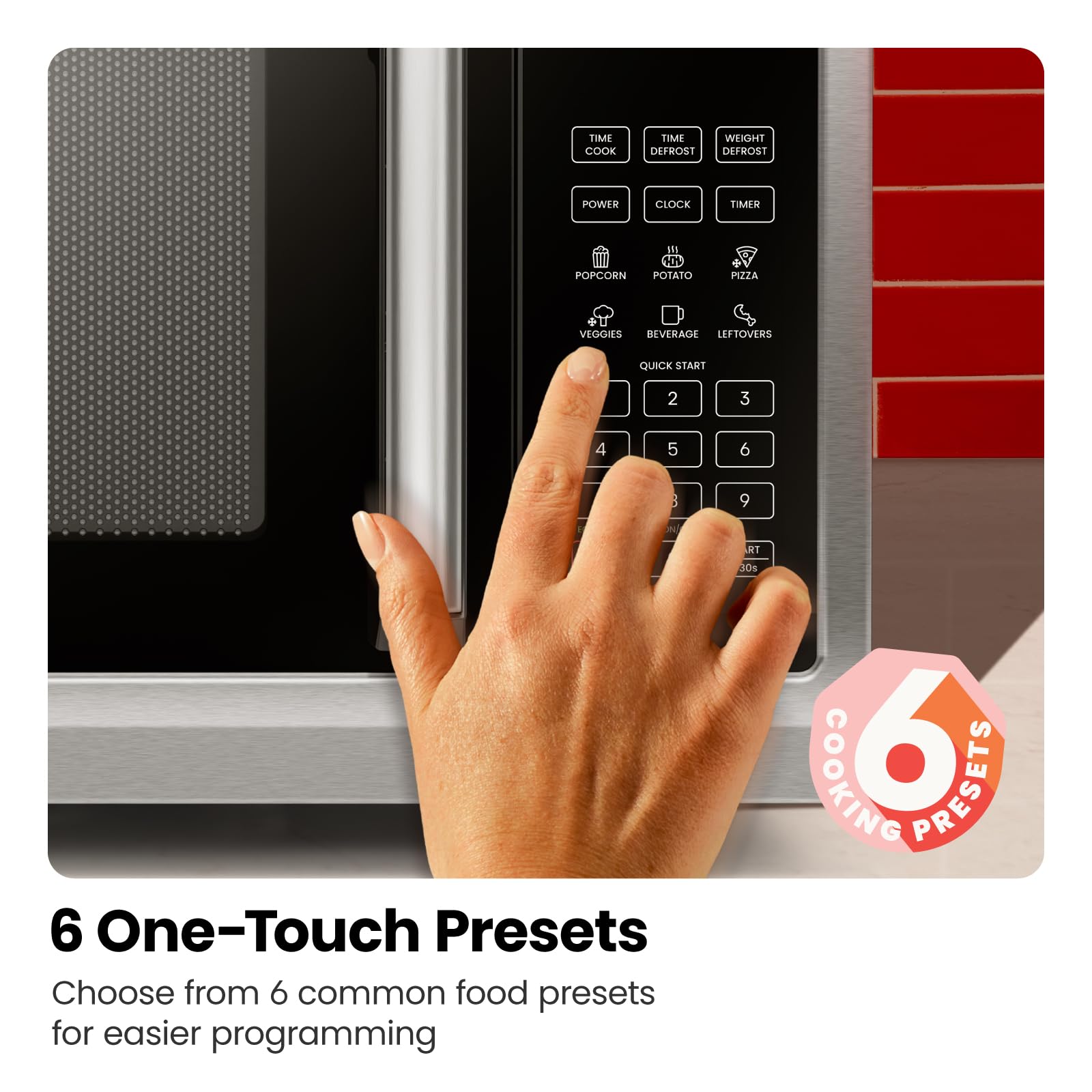 Chefman Countertop Microwave Stainless Essentials