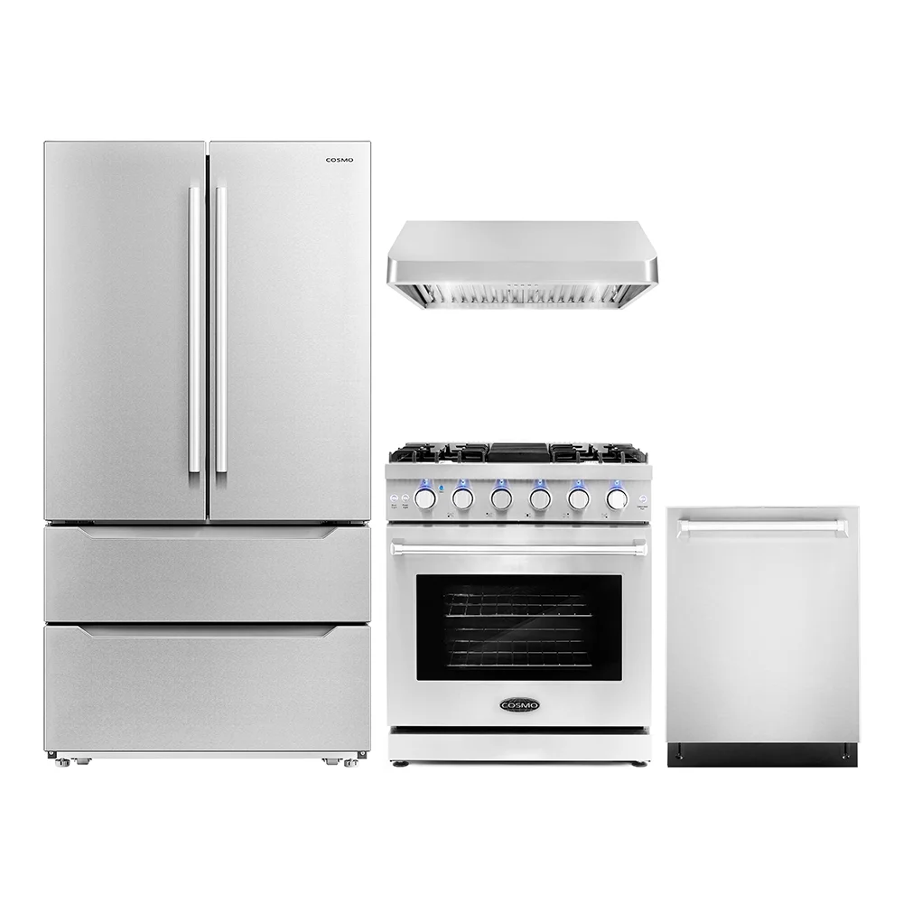 Cosmo 4 Piece Kitchen Appliance Package with 30