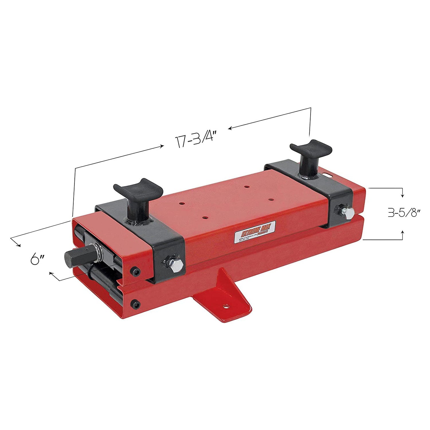 Extreme Max 1100 Pound Motorcycle Scissors Jack Accessory with Handle, Red