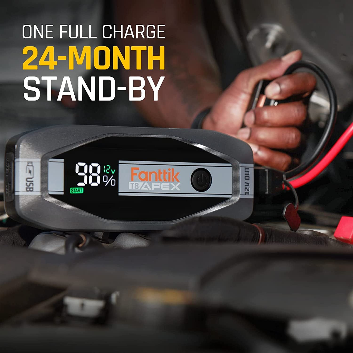 Fanttik 2000 Amp Jump Starter, 12V Car Battery Booster, 65W Two-Way Fast Charging