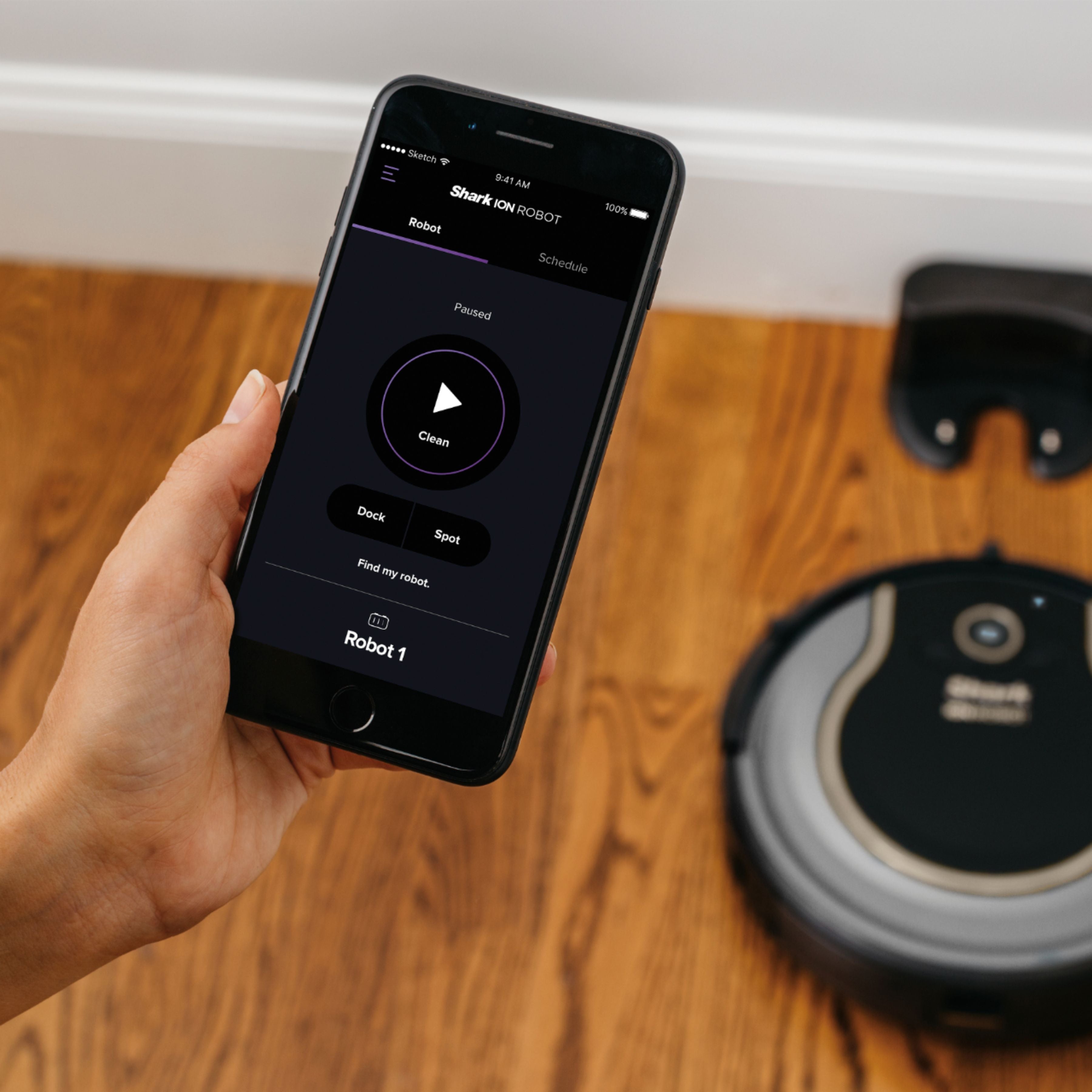 Shark - ION Robot Vacuum R75 with Wi-Fi - Smoke/Ash