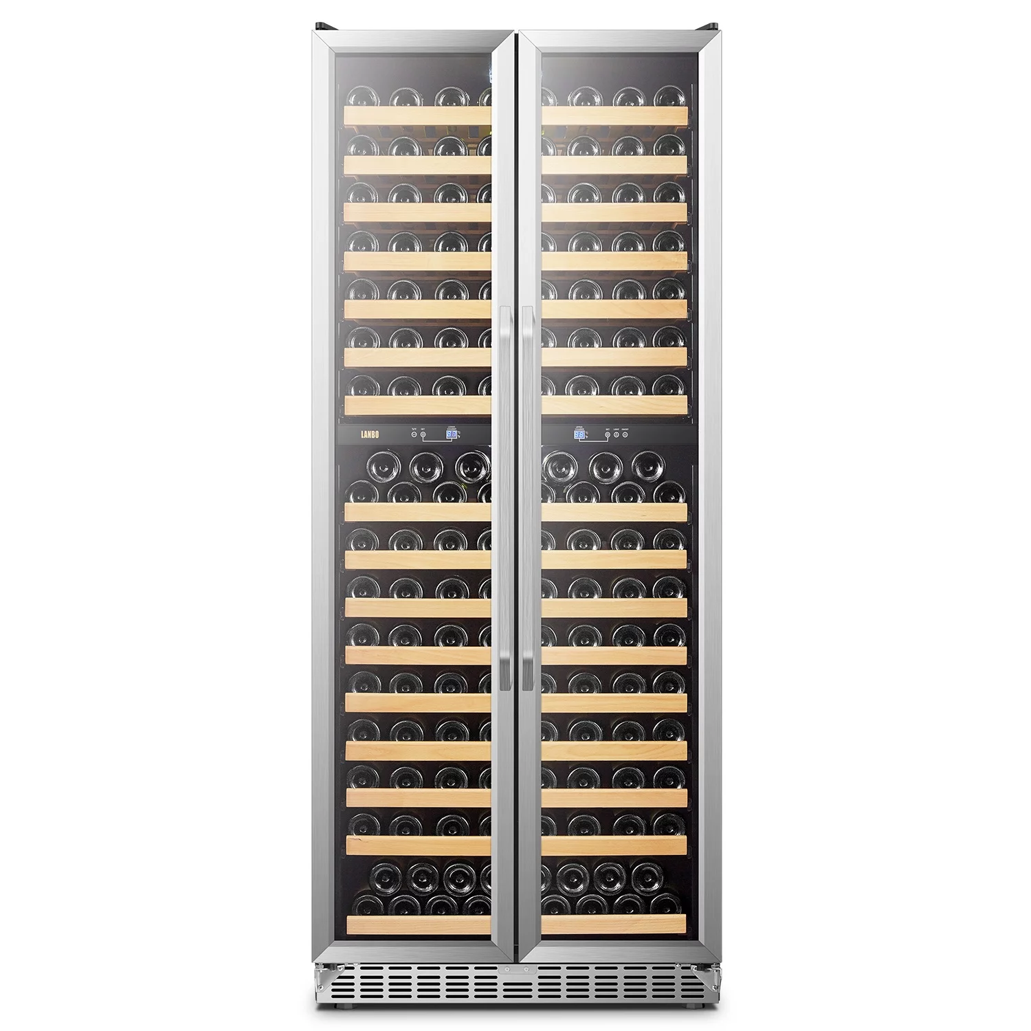 Lanbo 32 inch 287 Bottle Dual Zone Compressor Freestanding Wine Refrigerator