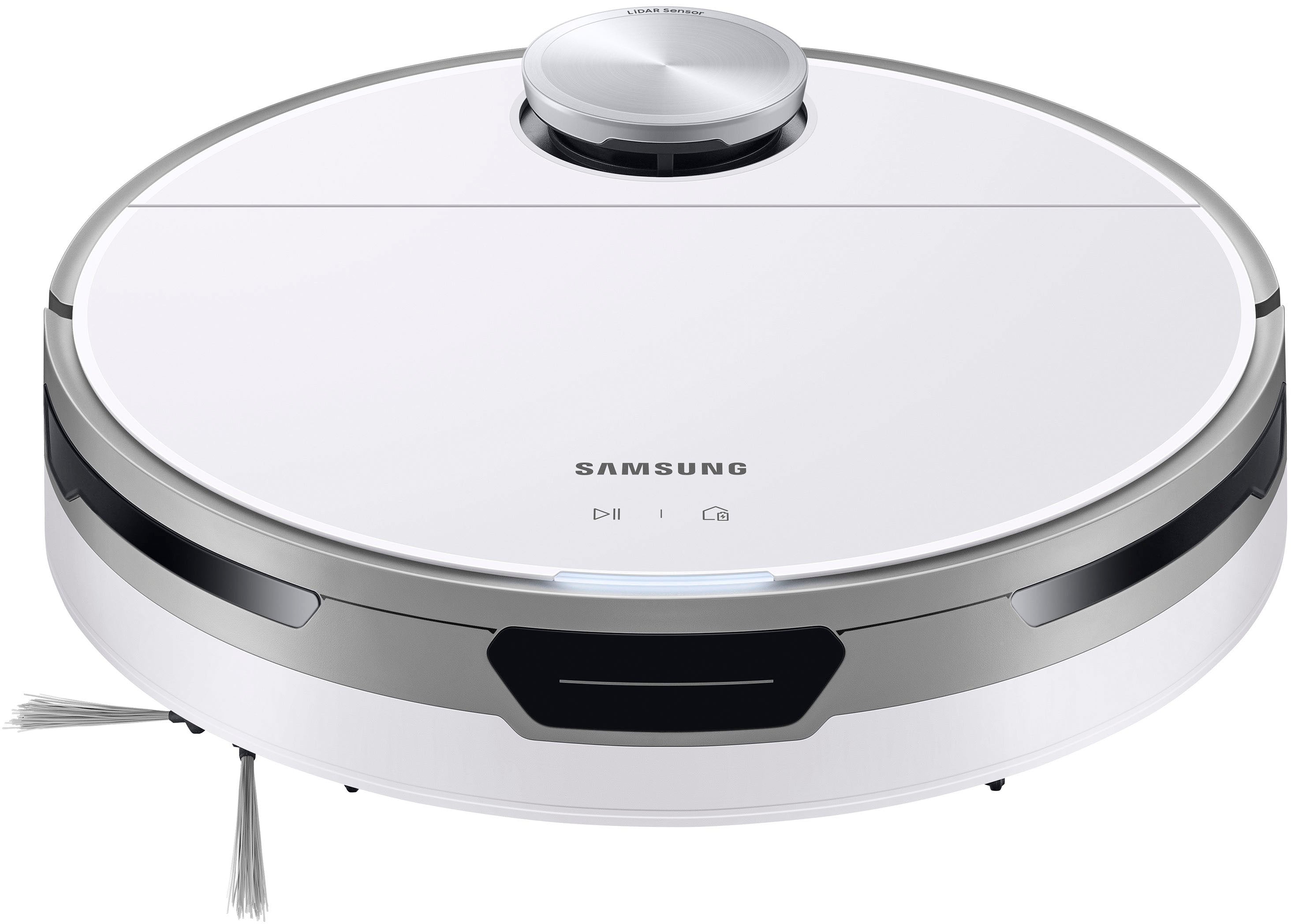 Samsung - Jet Bot+ Robot Vacuum with Clean Station - White