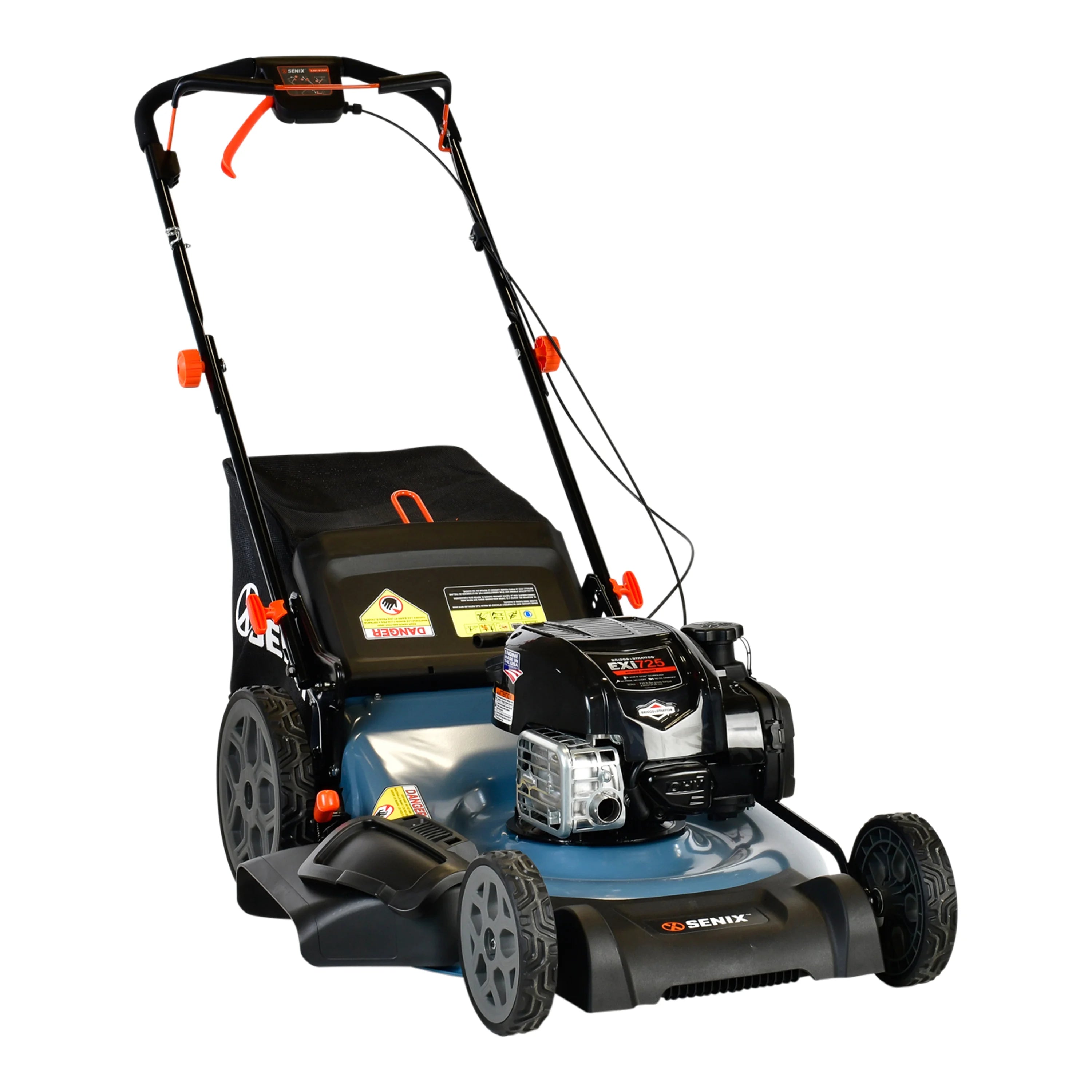 SENIX 22in 163cc 4-Cycle Gas Self-Propelled Mower, 3-in-1, Variable Speed, 11in Rear Wheels, LSSG-H2