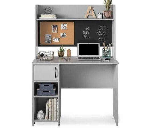 Ameriwood â Dove Gray Student Desk with Hutch