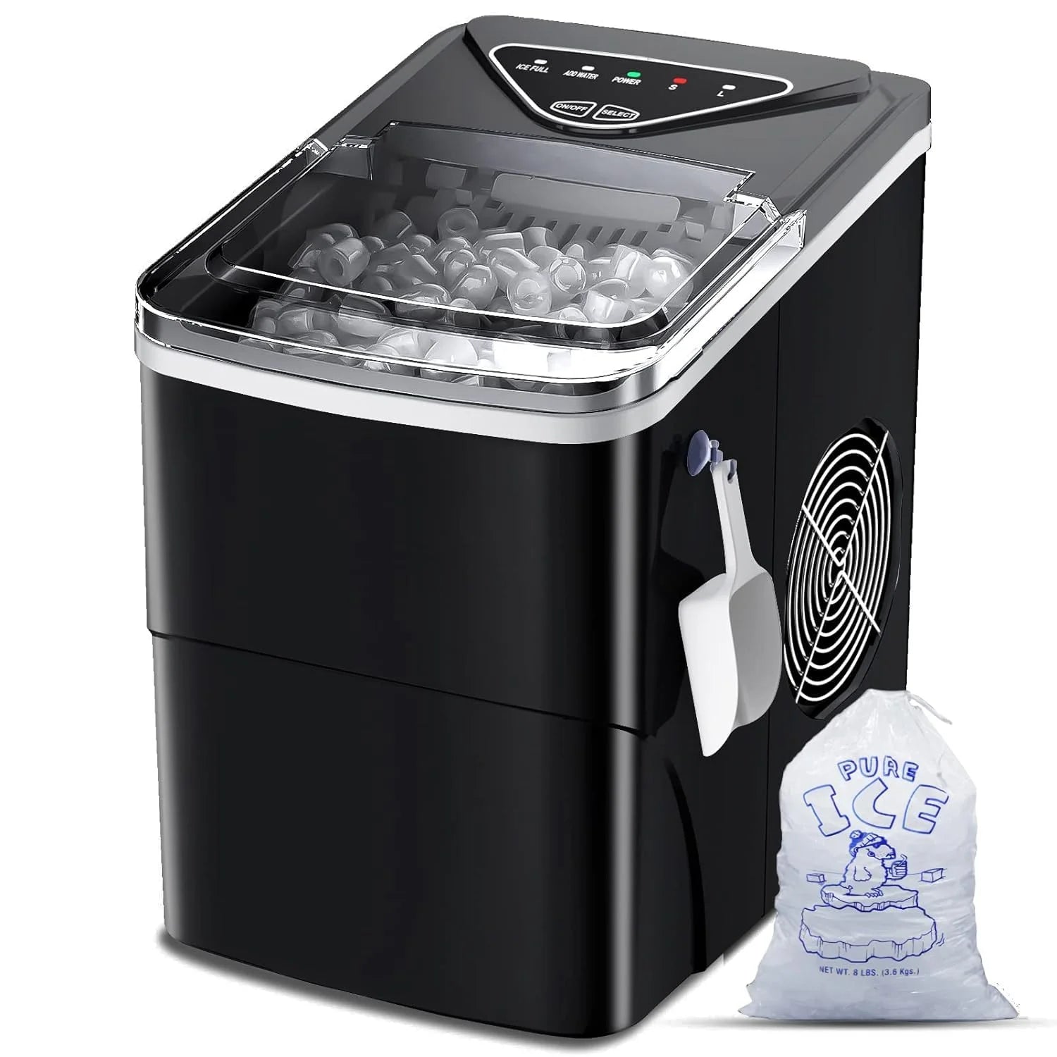Ice Maker Countertop, Protable Ice Maker (Black)