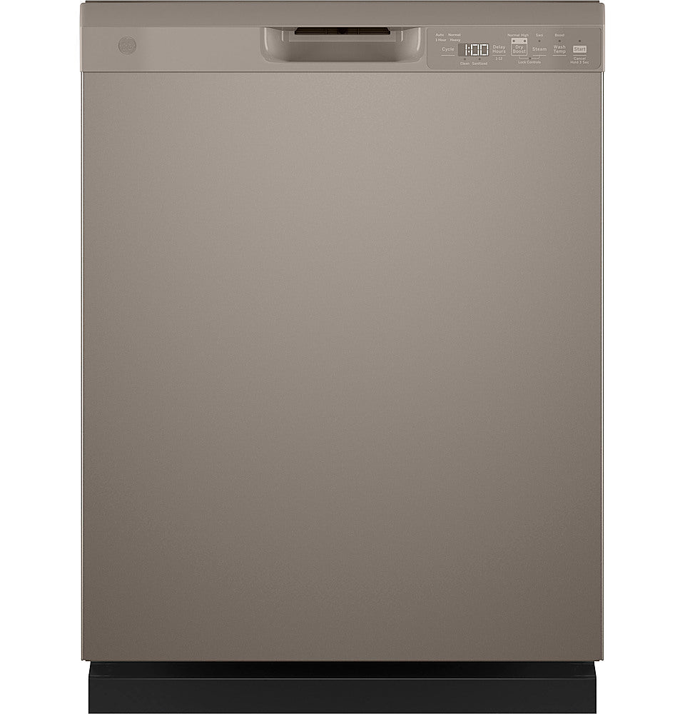 GE - Front Control Built-In Dishwasher, 52 dBA - Slate