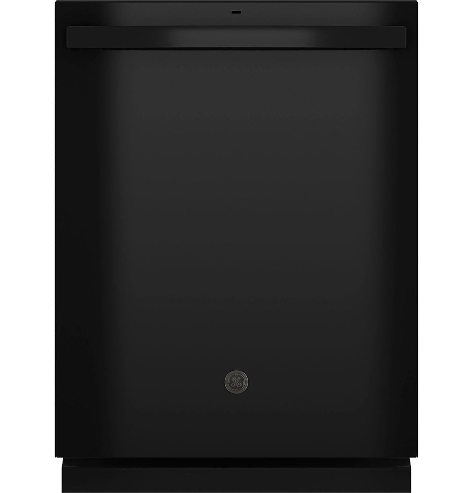 GE - Top Control Built In Dishwasher, 55 dBA - Black