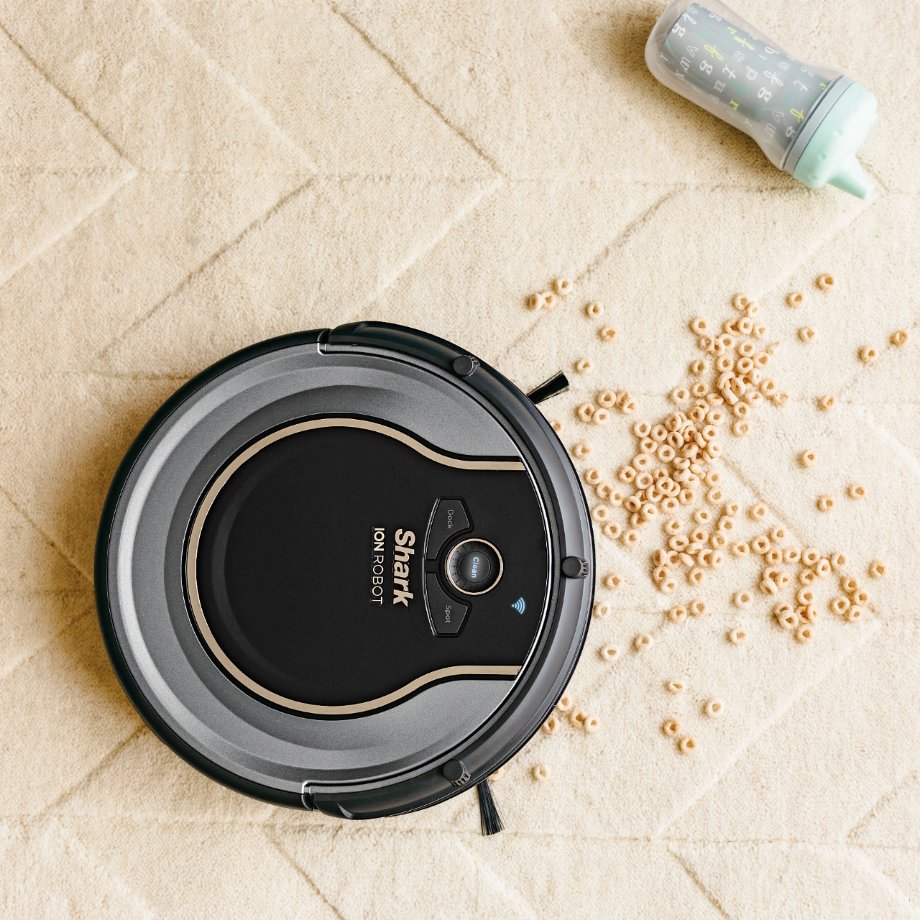 Shark - ION Robot Vacuum R75 with Wi-Fi - Smoke/Ash