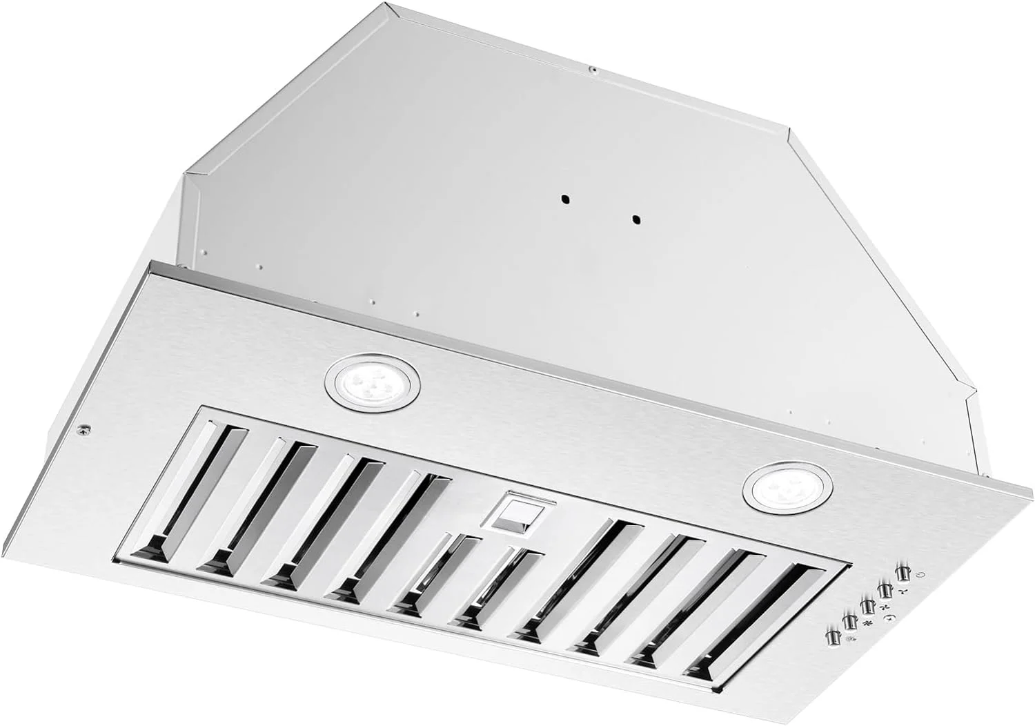 JOEAONZ 20 inch Range Hood Built-in 800CFM Stainless Kitchen Vent Exhaust 3-Speed with Led Bulb Filters