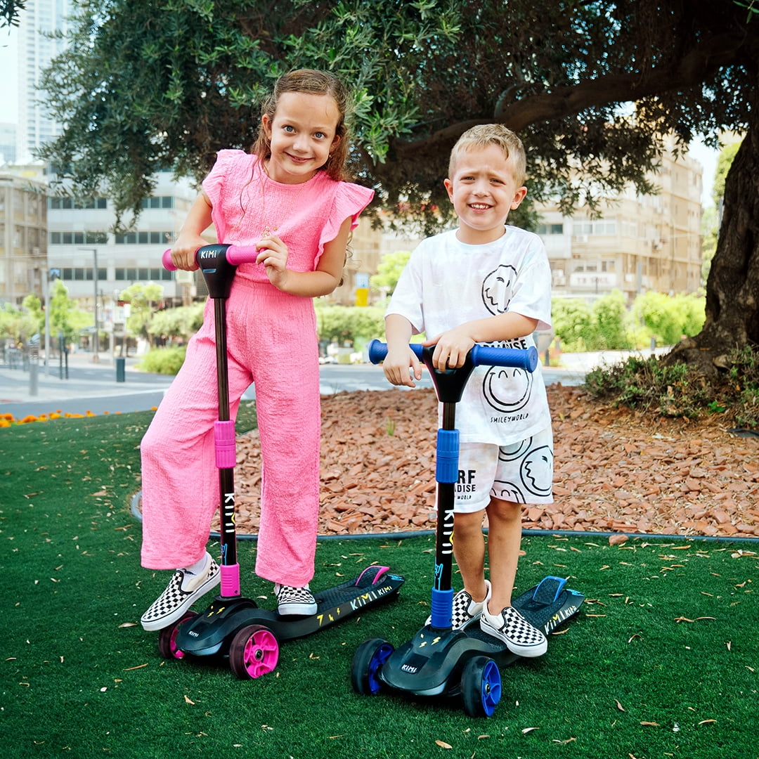 KIMI Kids Toddlers 3-Wheel Electric Scooter, Adjustable, TSA Approved, Ages 2-9, 5MPH, Lights, 10 Miles Range + Charger