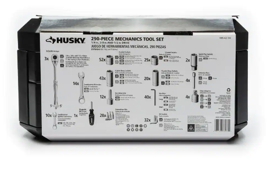 Husky H290MTS Mechanics Tool Set (290-Piece)