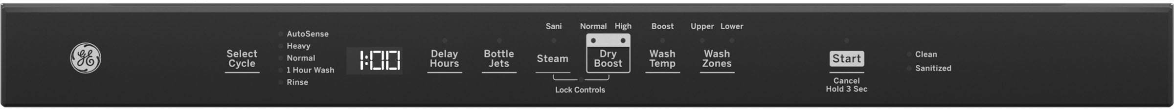 GE - Top Control Built-In Dishwasher with 3rd Rack, 50 dBA - Stainless steel