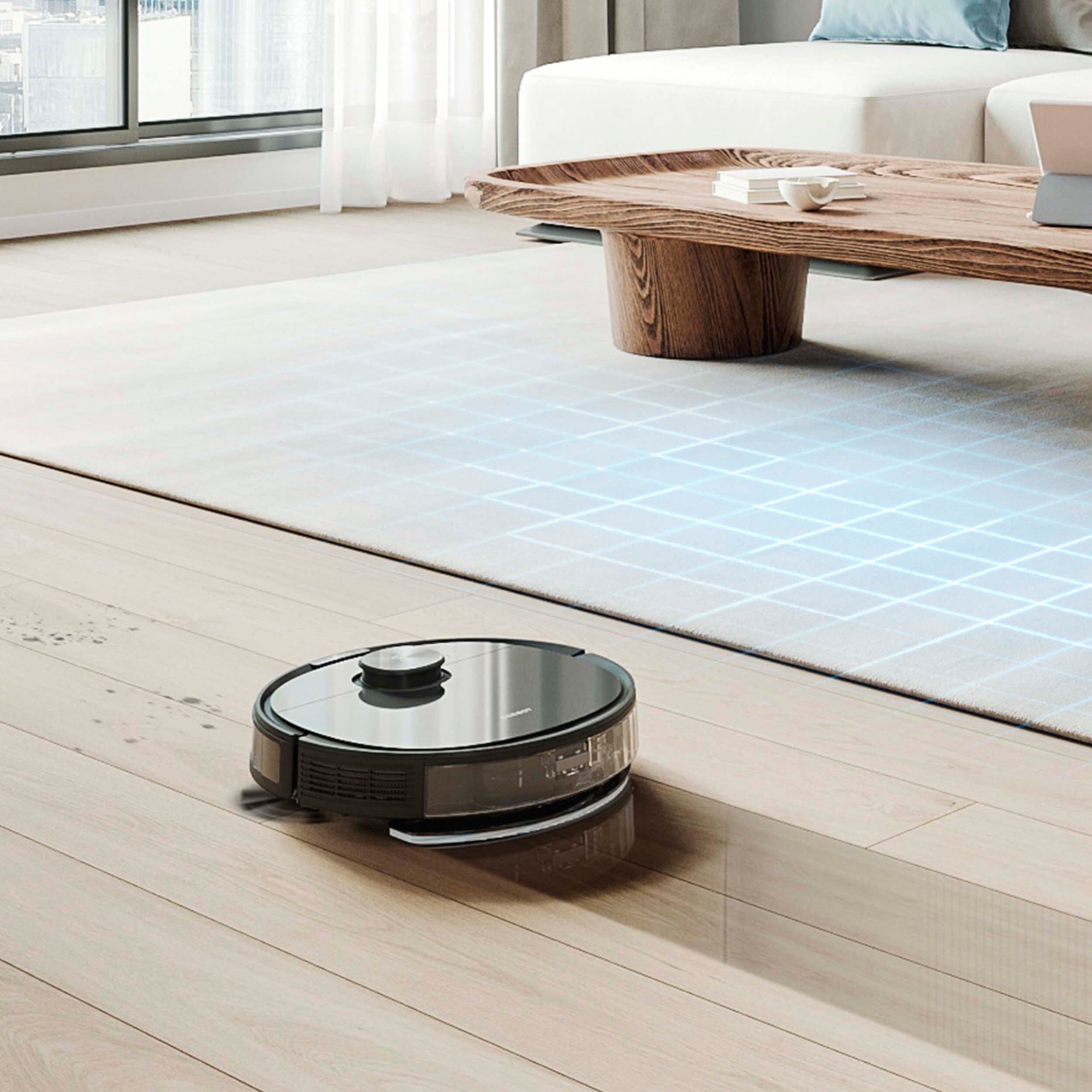 ECOVACS Robotics - DEEBOT N8+ Vacuum & Mop Robot with Advanced Laser Mapping and Auto-Empty Station - Black