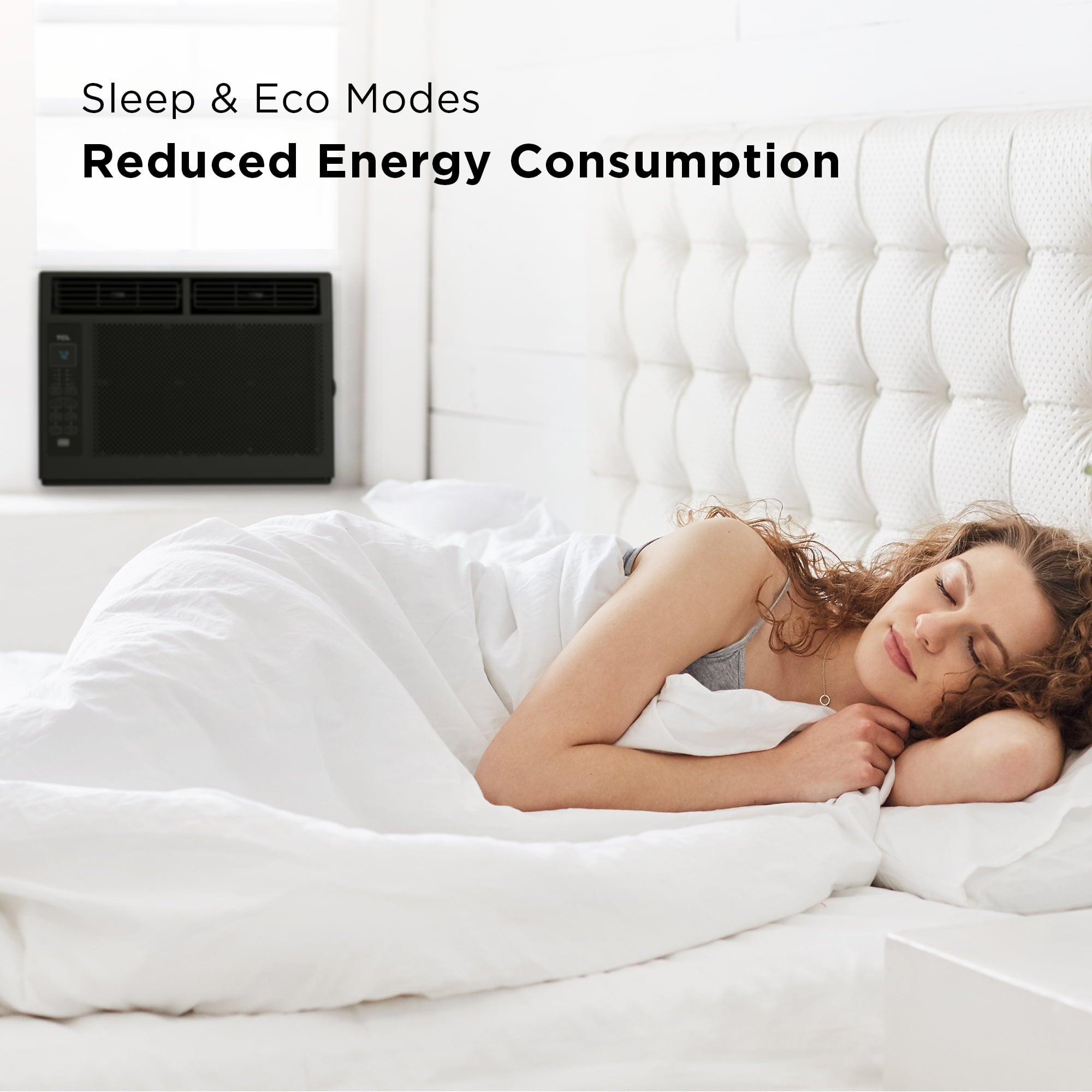 TCL 5，000 BTU Window Air Conditioner， 150 sq. ft.， LED Display， Included Remote， Black， W5W3M-B