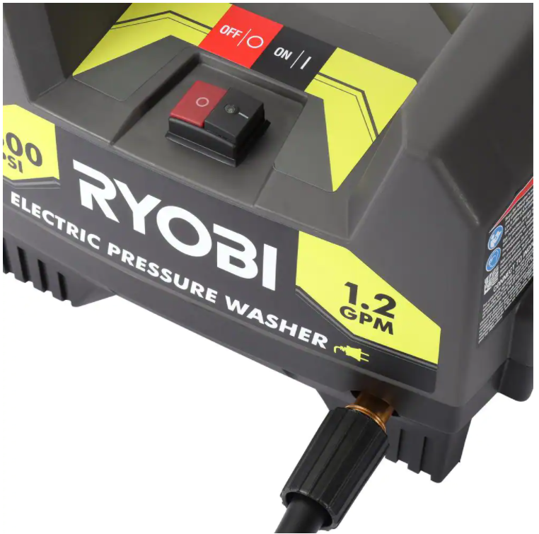 RYOBI 1600 PSI 1.2 GPM Electric Pressure Washer with 12 in. Surface Cleaner