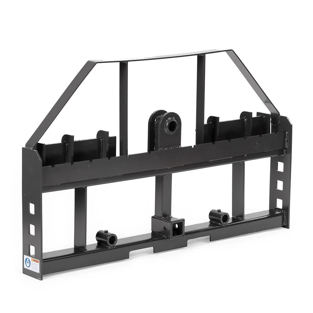 Titan Attachments Standard Series Pallet Fork Frame, Quick Tach Connection for Skid Steers, Tractors, Optional Pallet Fork Blades, Hay Spear Sleeves Included, 2