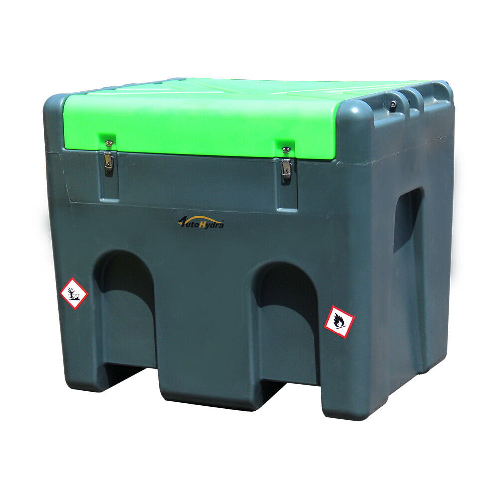 HPDAVV Portable Diesel Fuel Storage Tank 114-Gallon Capacity Set 13 GPM High-Flow Pump with Electric Cable & Alligator Clamps