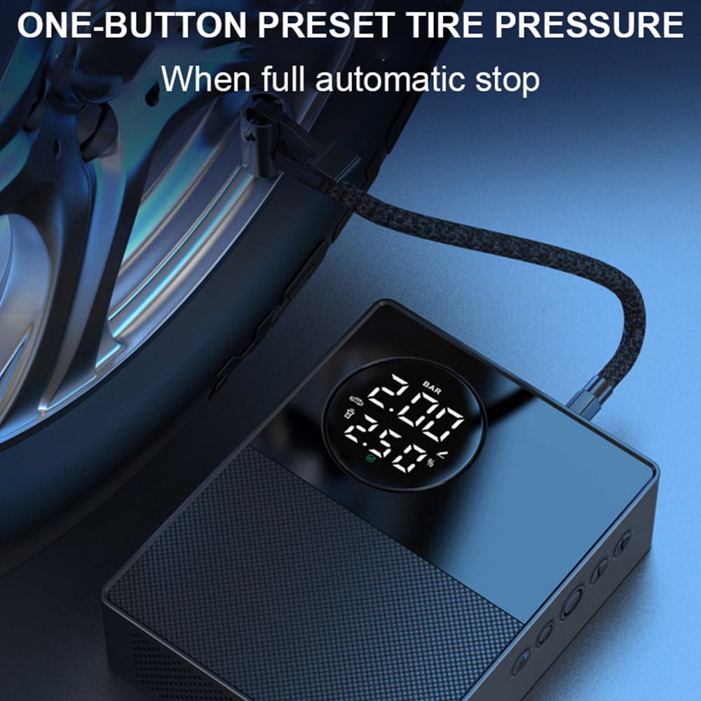 Jump Starter with Air Compressor,DFITO 1000A 12V Battery Jump Starter with 150PSI Digital Tire Inflator, Up to 8.5L Gas & 5.0L Diesel Engines, Visible LCD Screen