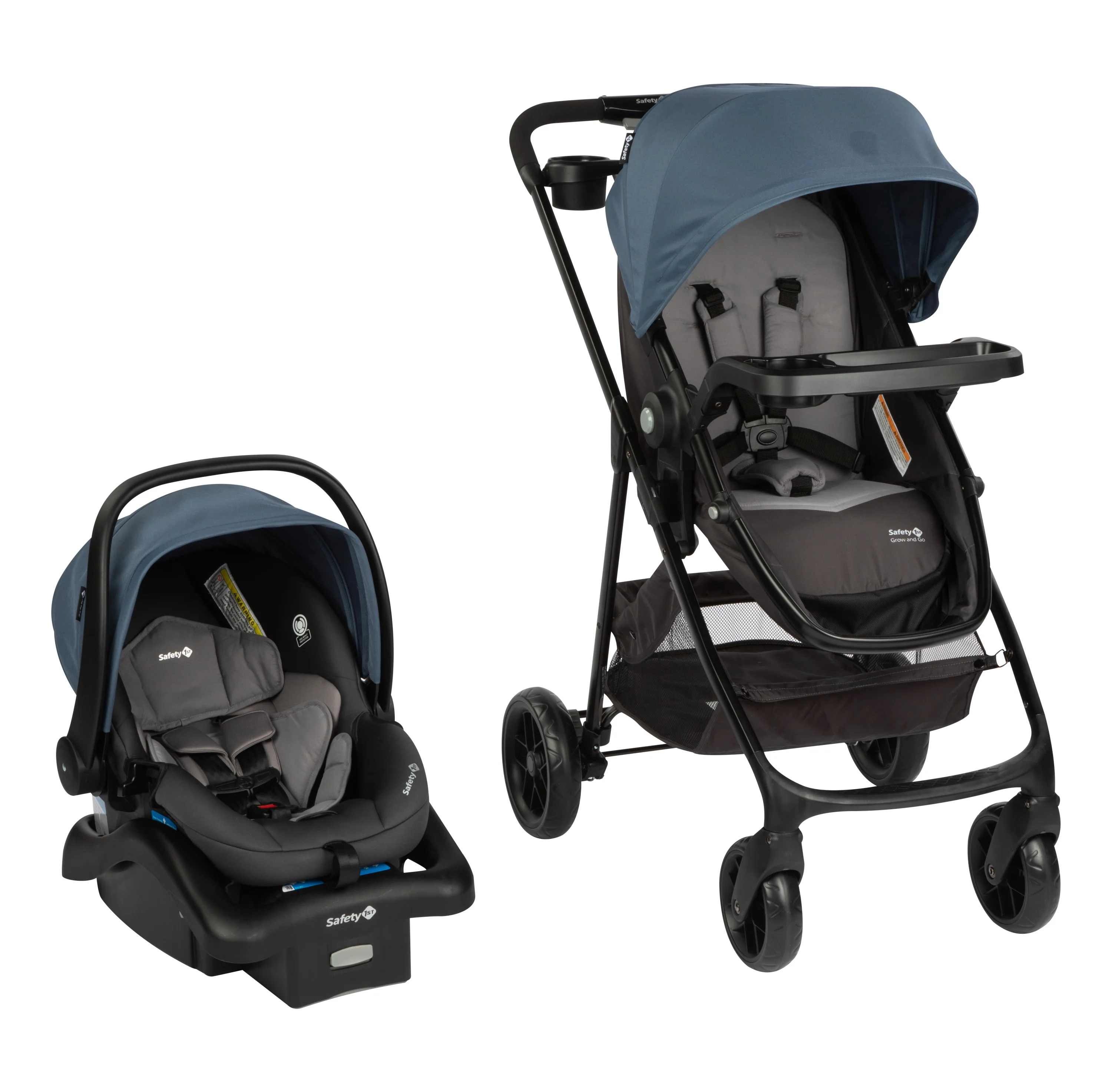 Safety 1st Grow and Go Sprint Modular Travel System Stroller with Rear-Facing Infant Car Seat, Bluestone