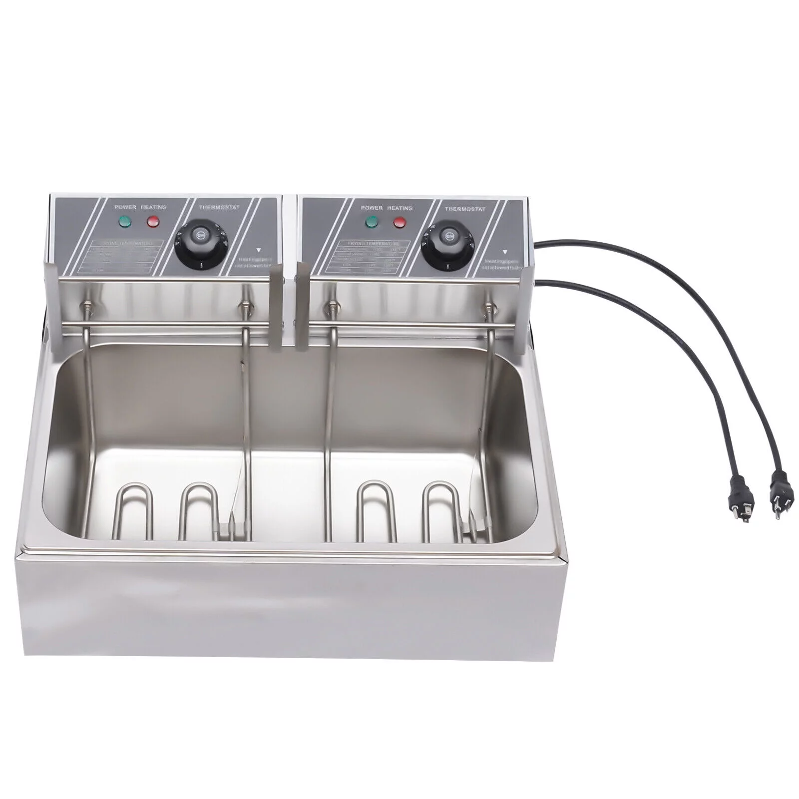 5000W Extra Large Electric Deep Fryer Commercial Restaurant Fry Basket 12L Electric Deep Fryer Single Tank Stainless Steel Fry Basket Commercial Electric Deep Fryer Stainless Steel