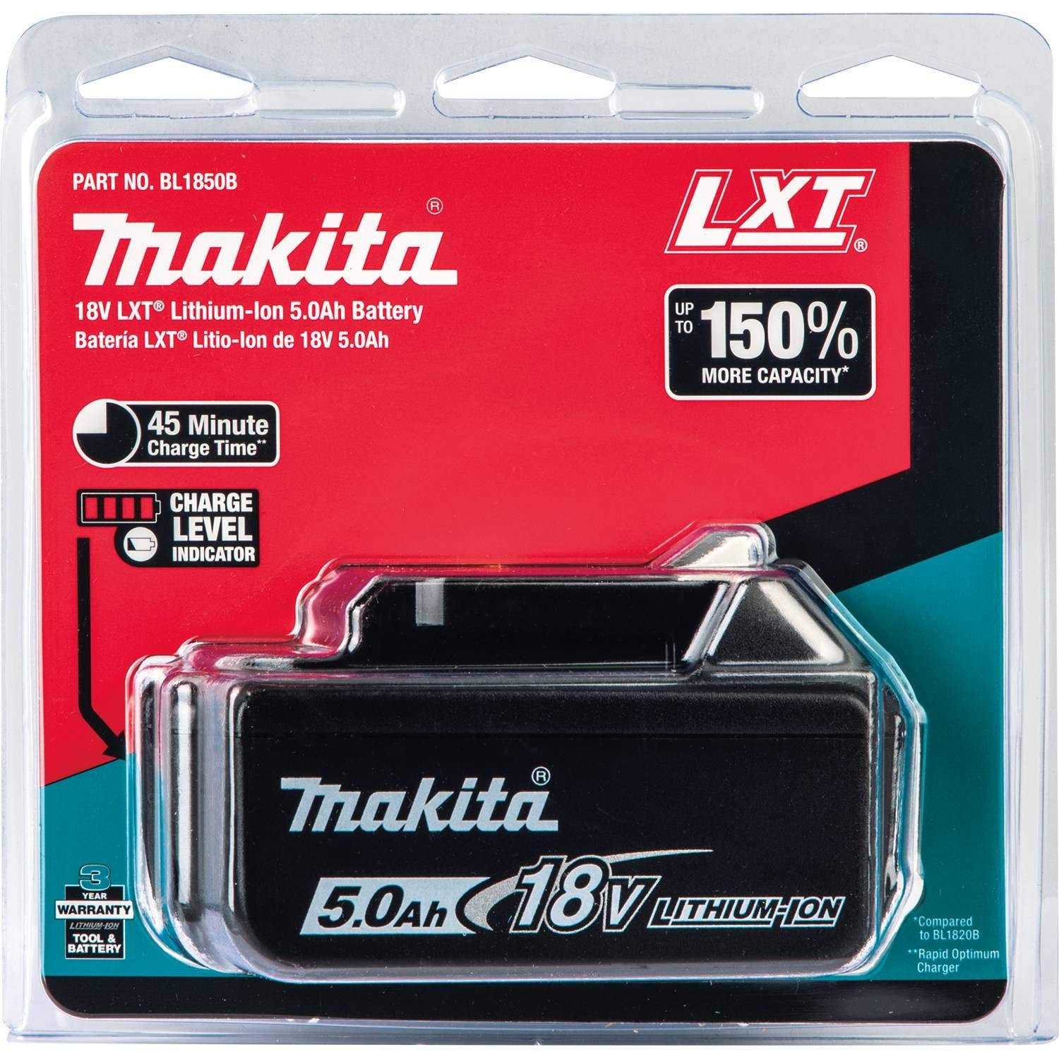 Makita BL1850B Lithium Ion 5 0Ah Battery