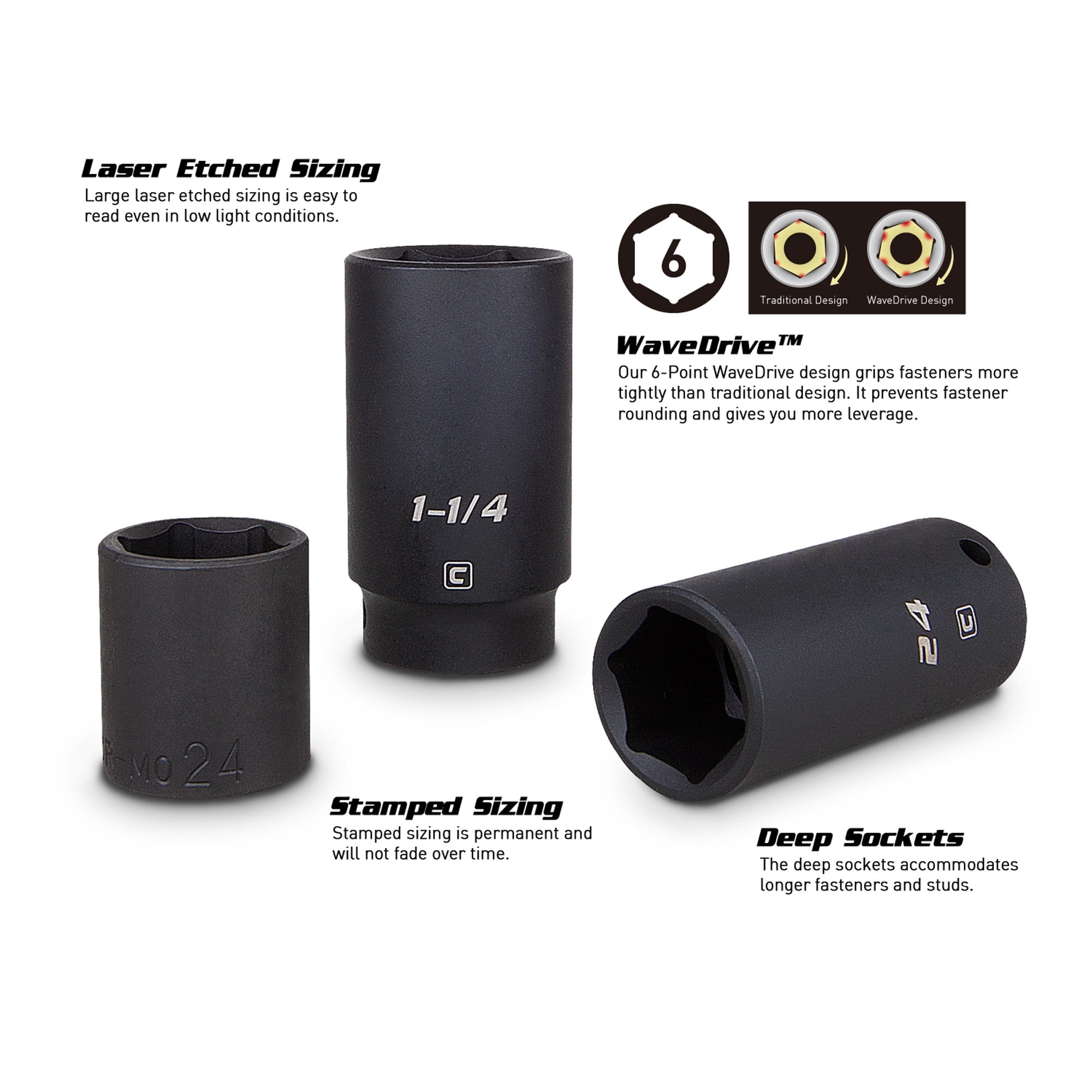 Capri Tools 1/2-Inch Drive Master Impact Socket Set with Adapters and Extensions, CrMo, 61-Piece